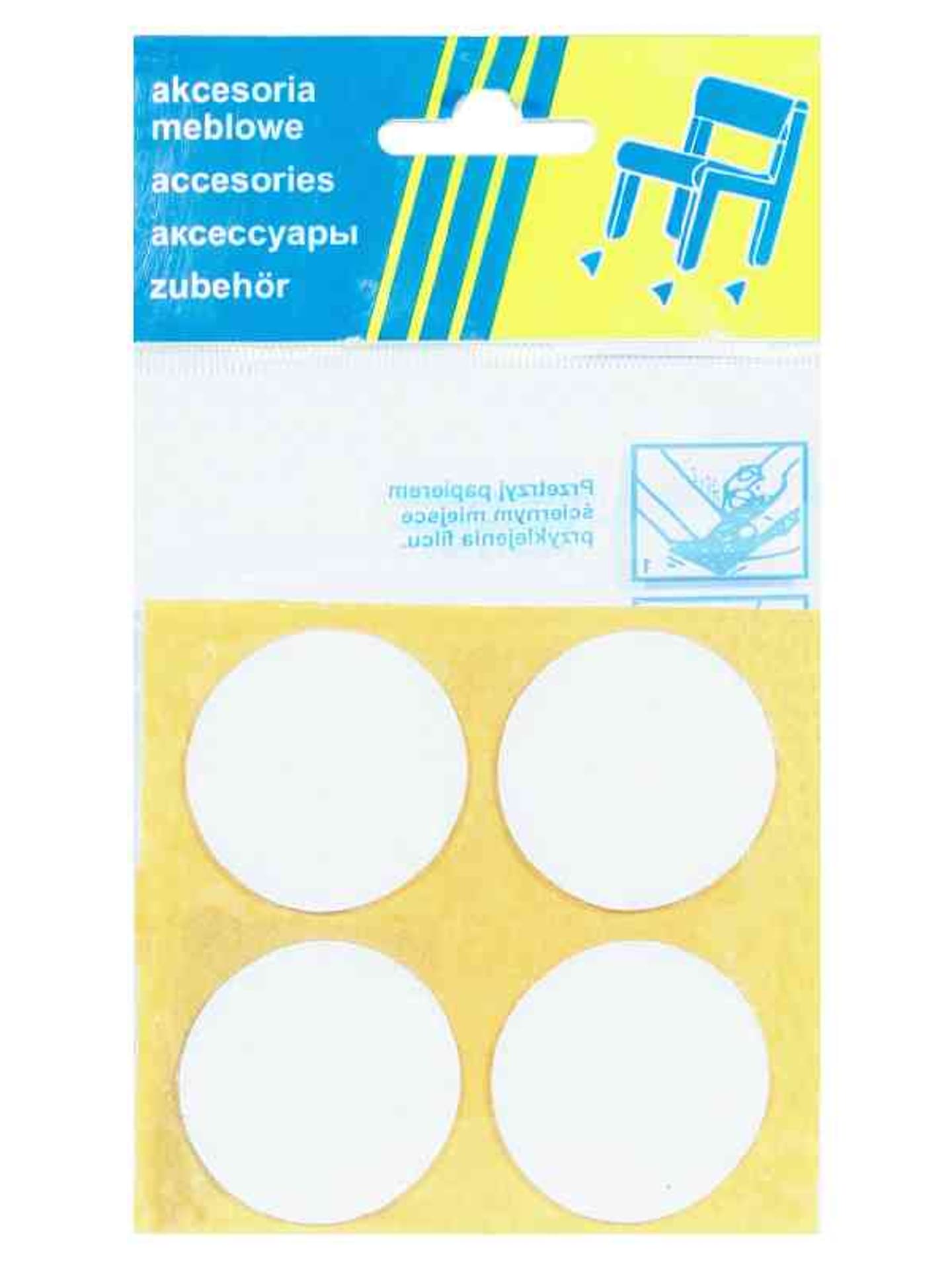 

PODKŁADKA FILCOWA BLISTER BIAŁA FI 40MM - 4SZT