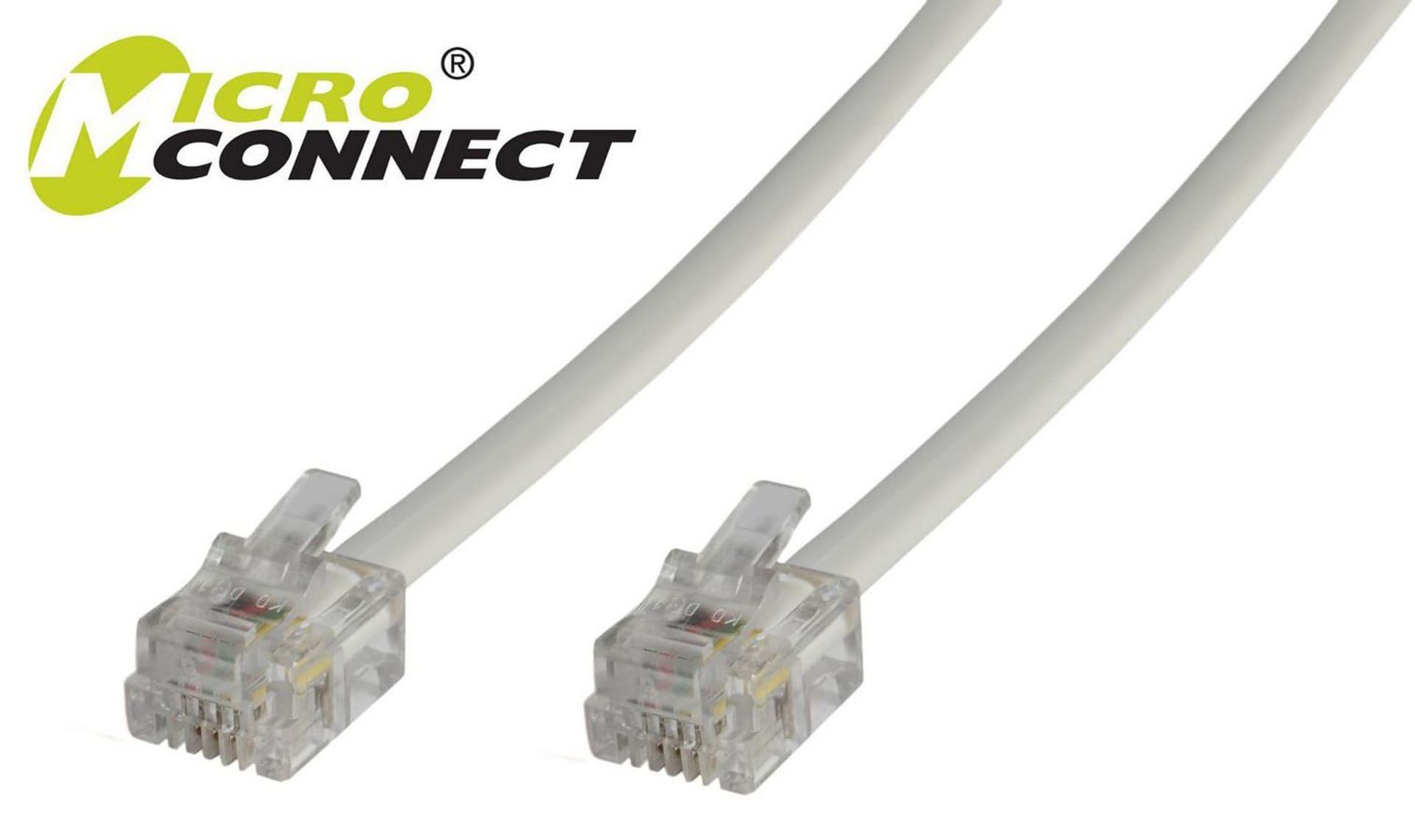 

MicroConnect Modular Straight RJ12 6C/6P 2m