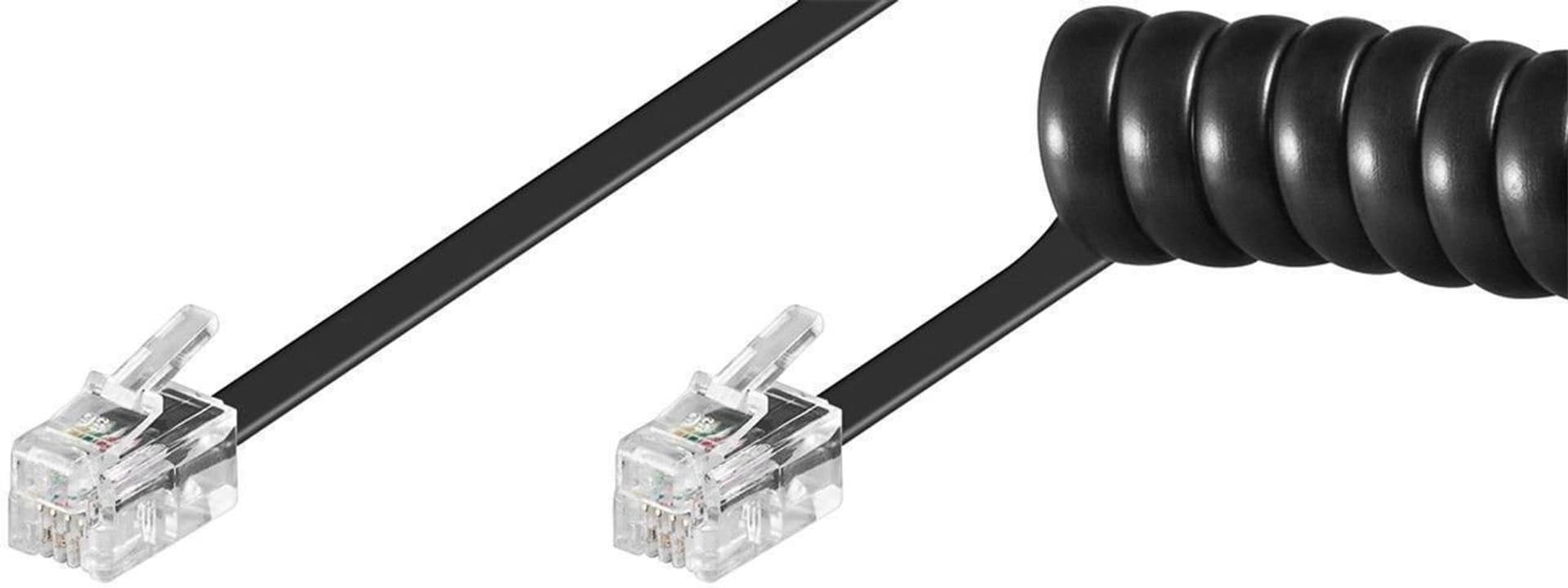 

MicroConnect RJ10-RJ10 7M M/M Black