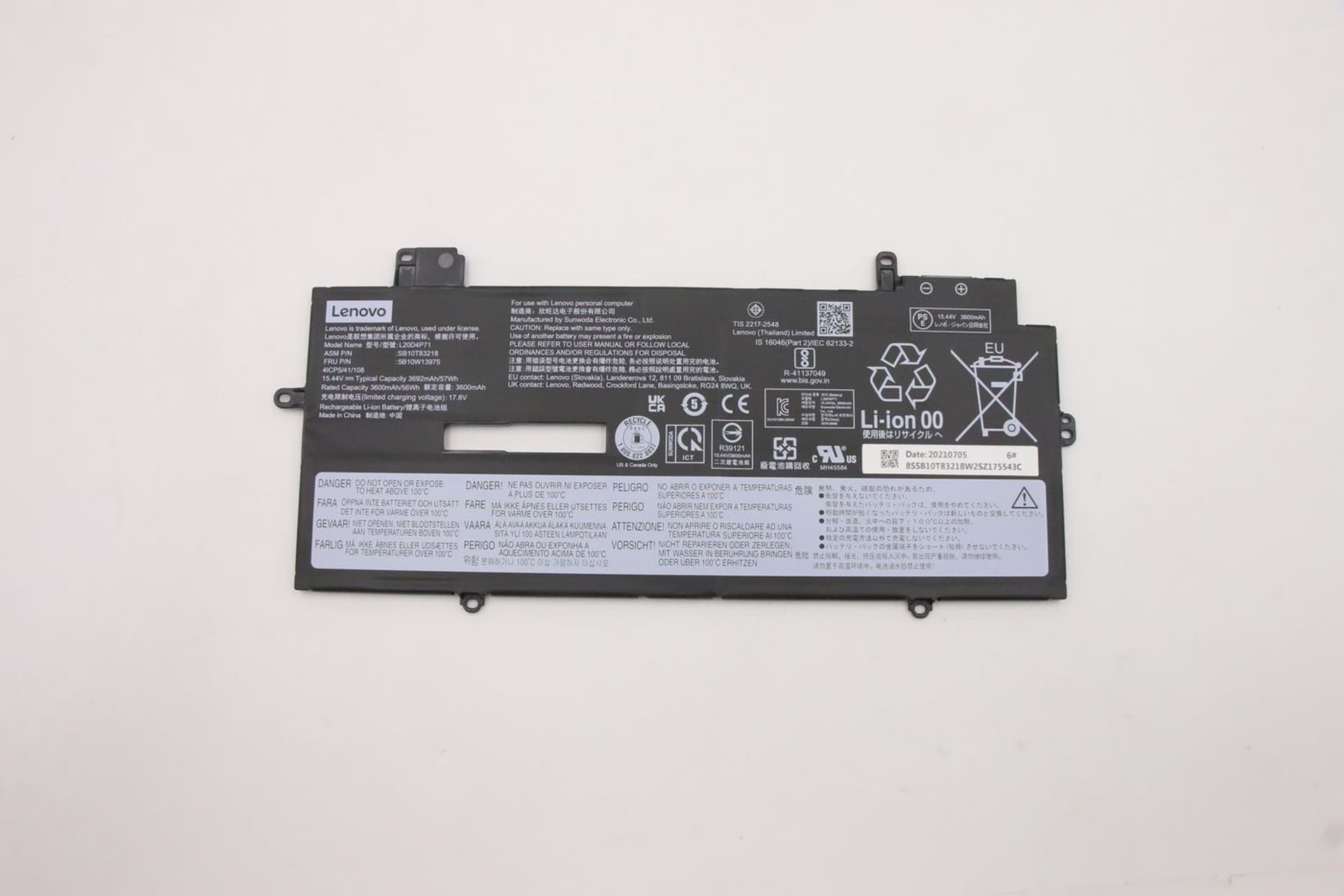 

Lenovo Internal,4c,57Wh,LiIon,SWD