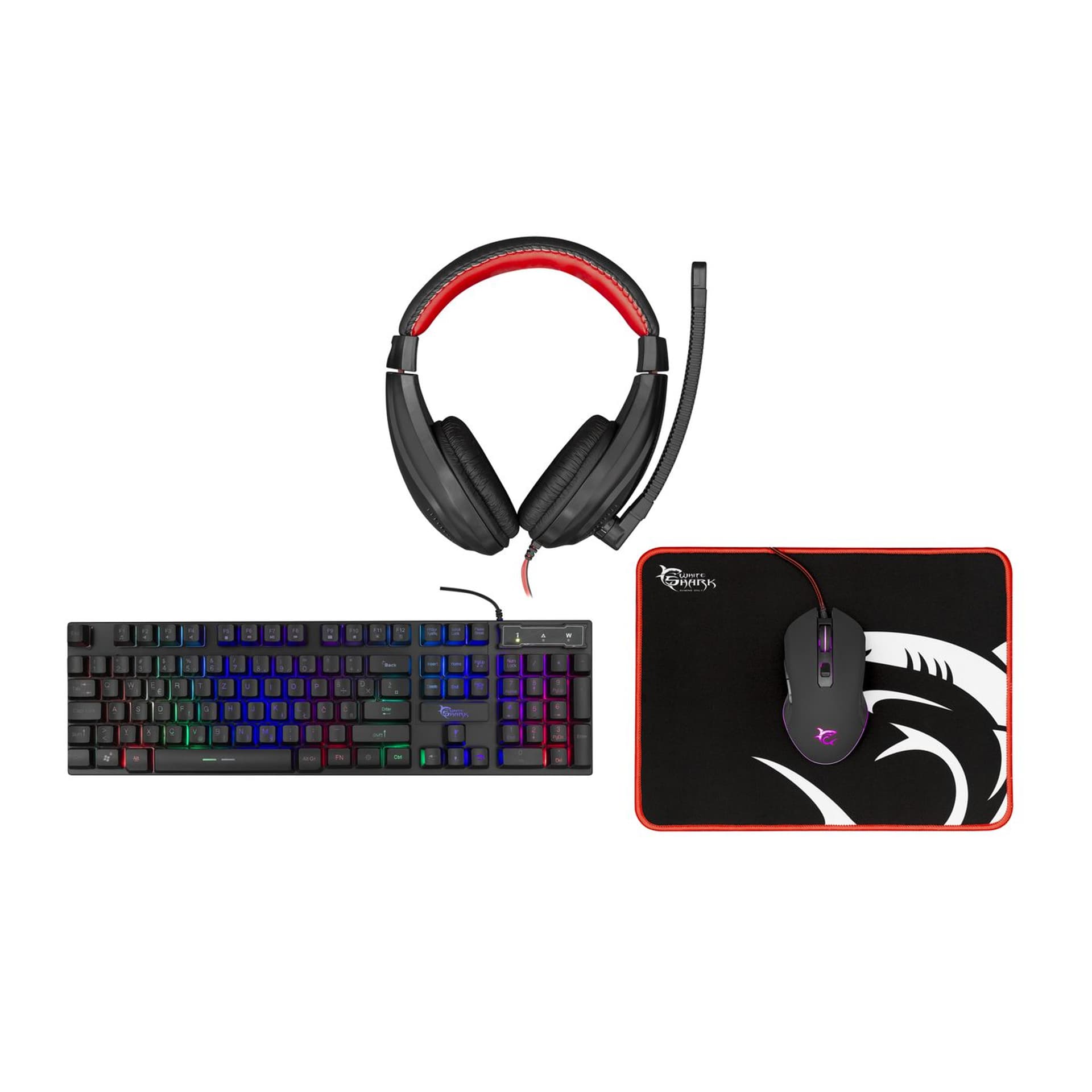 

White Shark KEYBOARD+MOUSE+MOUSEPAD+HEADSE