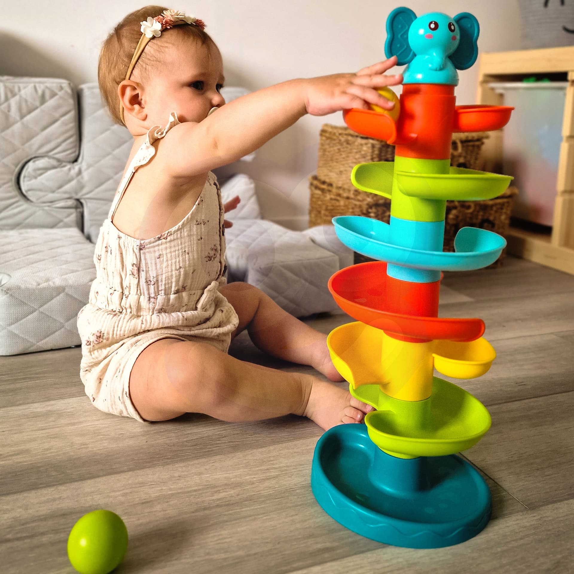 

WOOPIE BABY Kulodrom Tor Kulkowy Zestaw Spirala + 3 Kulki