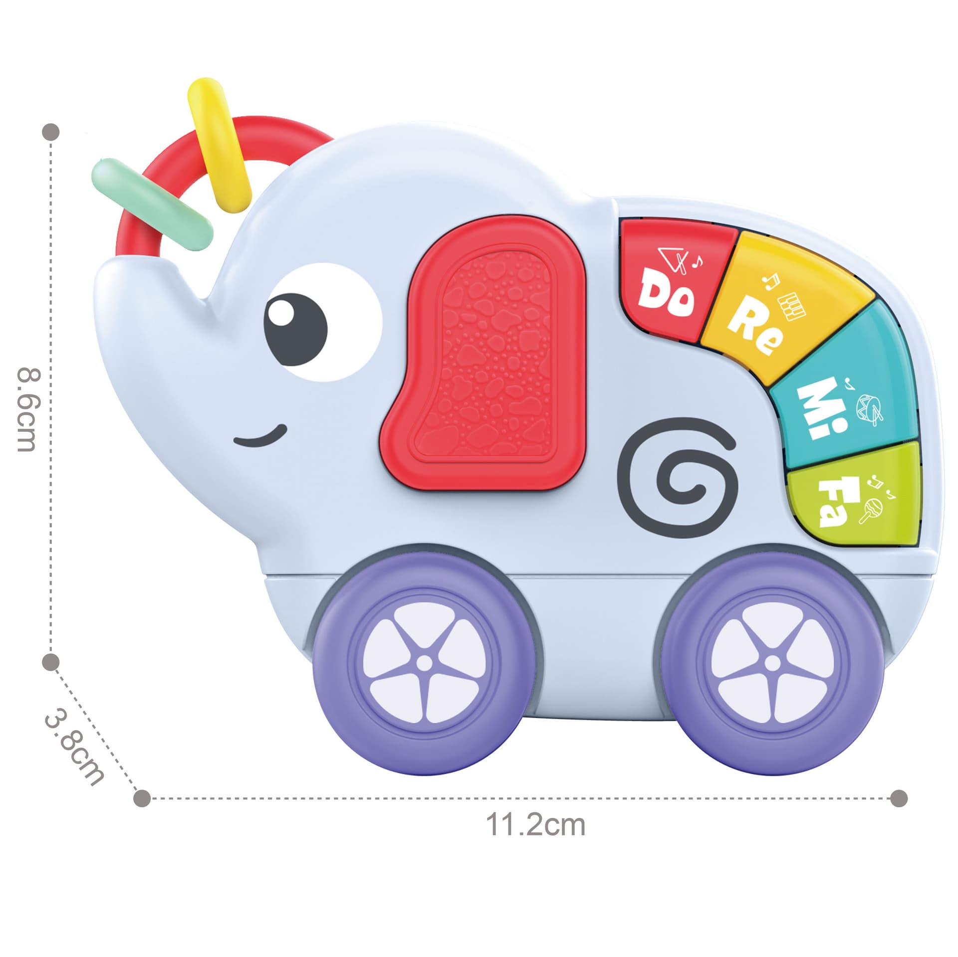 

WOOPIE BABY Zabawka Sensoryczna Muzyczna dla Niemowląt Słonik