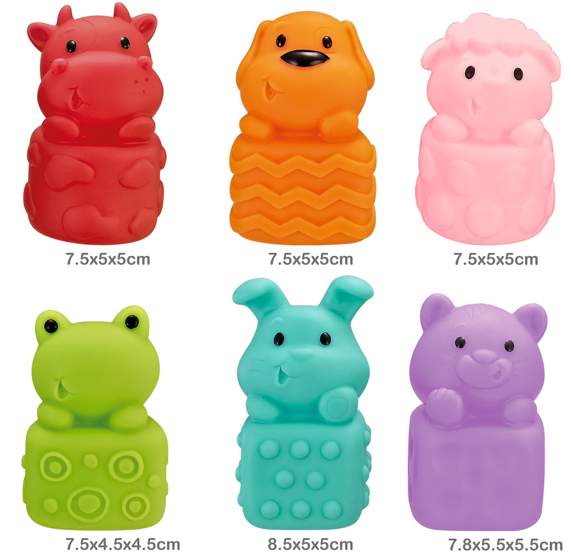 

WOOPIE BABY Zwierzątka Sensoryczne Miękkie Zestaw 6 szt