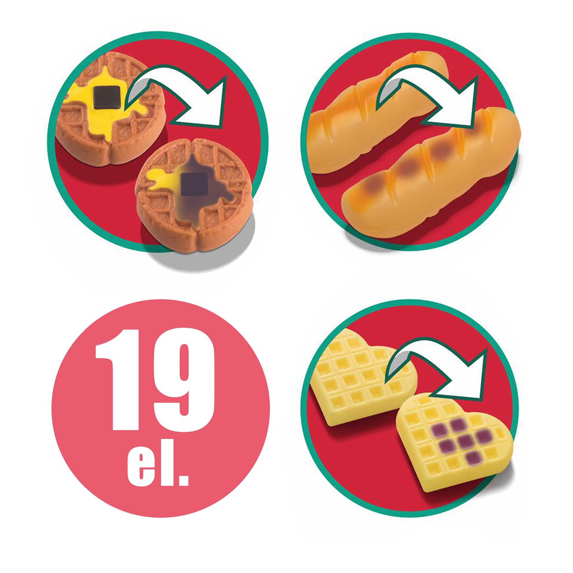 

WOOPIE Zestaw XXL Restauracja Kawiarnia Jedzenie Słodycze 19 el.