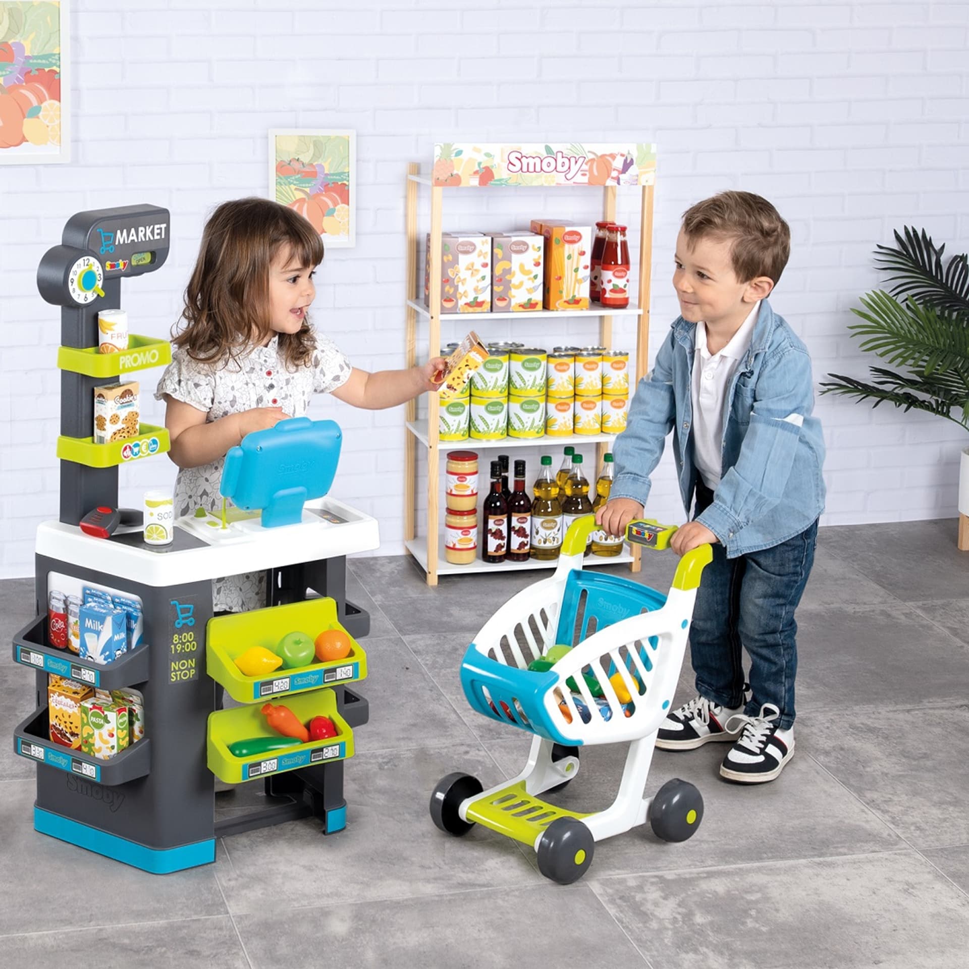 

SMOBY Supermarket z Wózkiem z Kasą Sklep