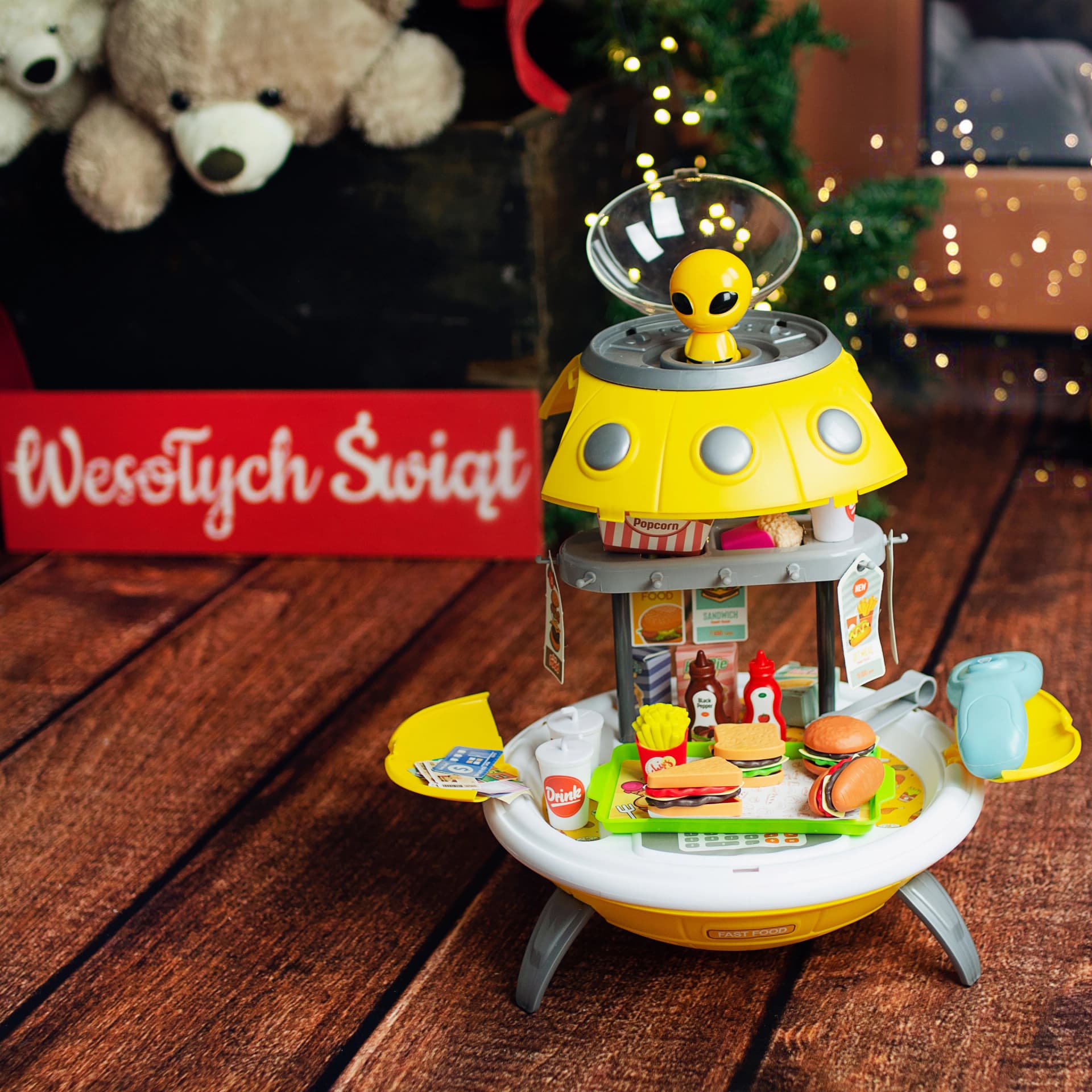 

WOOPIE Sklep Fast Food 3w1 Plecak Projektor UFO 60 el.