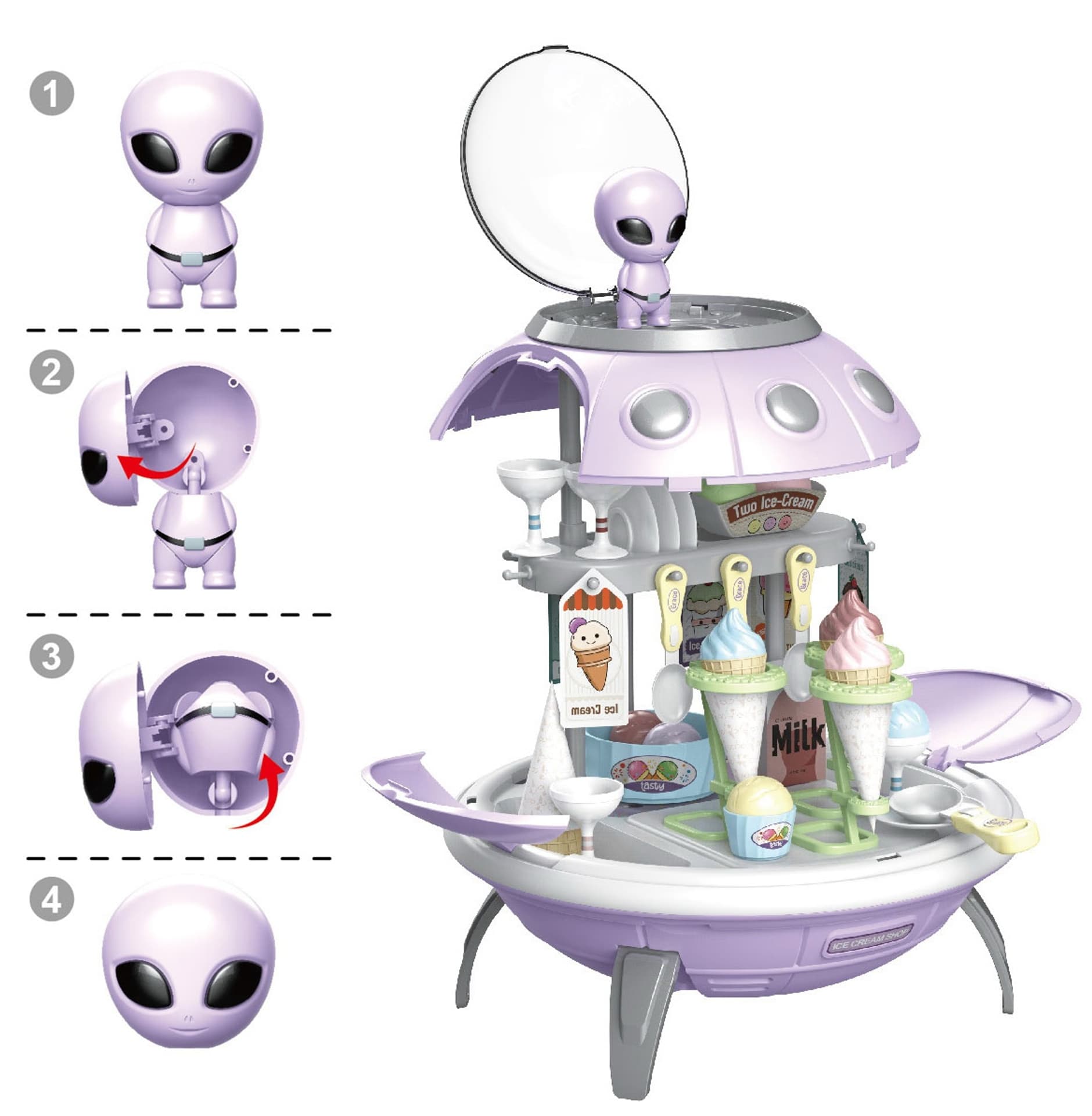 

WOOPIE Sklep Lodziarnia Cukiernia 3w1 Plecak Projektor UFO