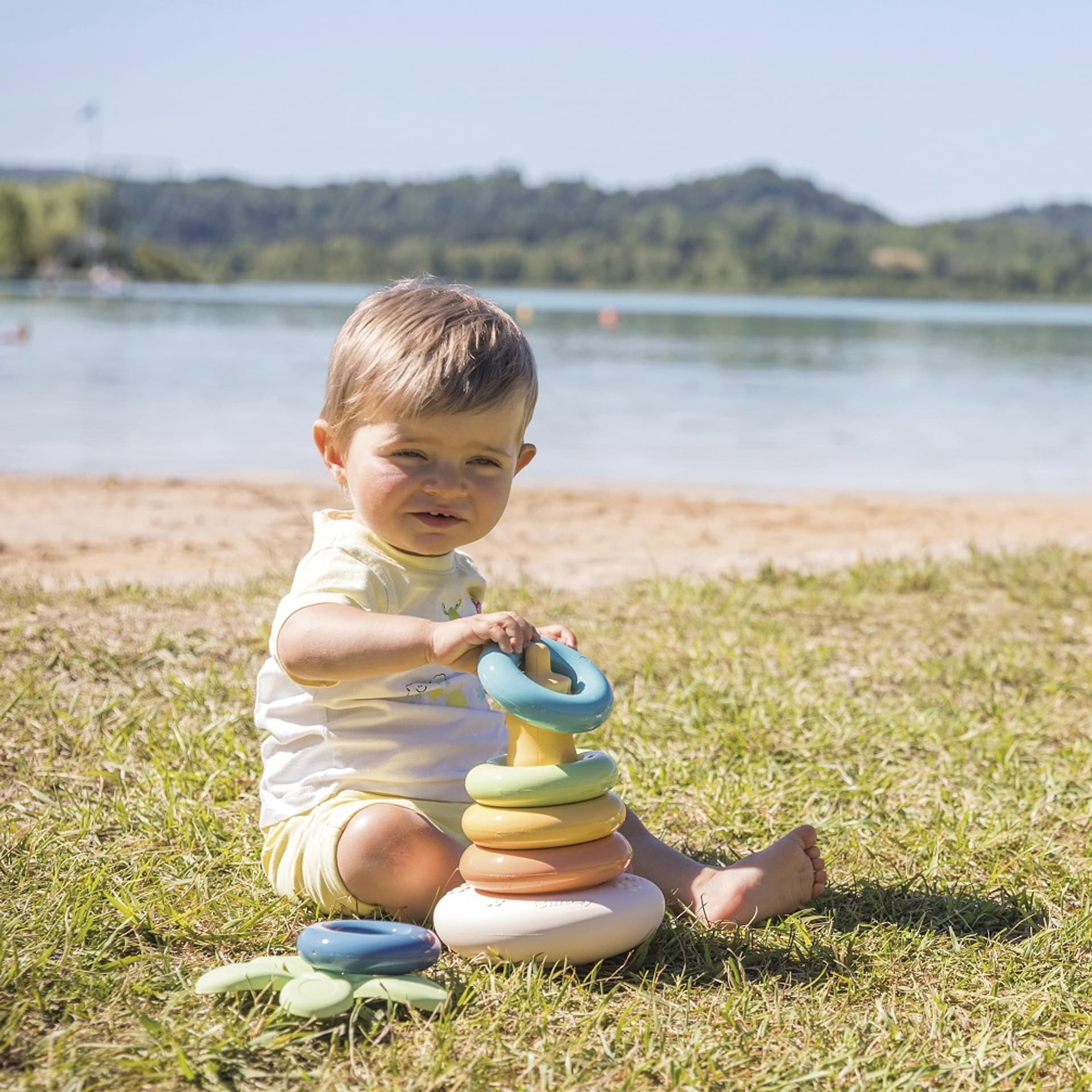 

SMOBY Little Green Duża Piramidka z Krążków Bioplastik Palma 6el.