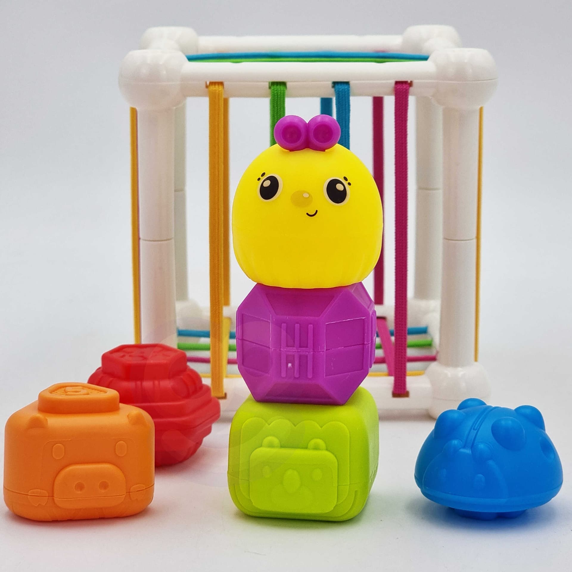 

WOOPIE BABY Elastyczna Kostka Sensoryczna Sorter dla Dzieci Zwierzątka + Grzechotka 7 el.