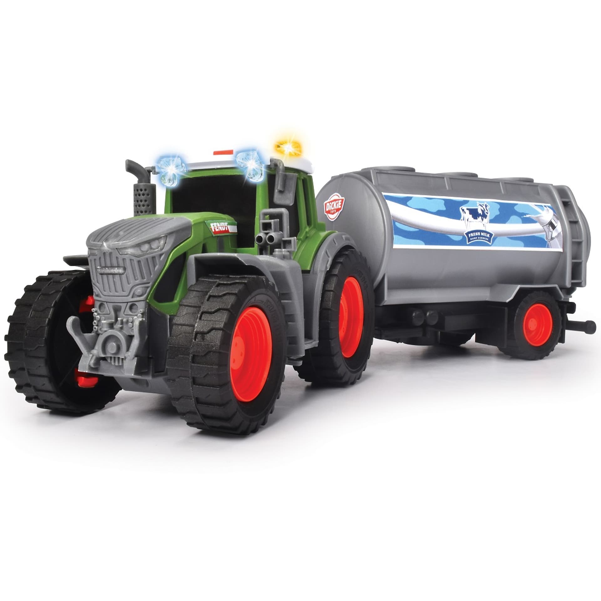 

DICKIE Farm Traktor Fendt z przyczepką na mleko 26cm