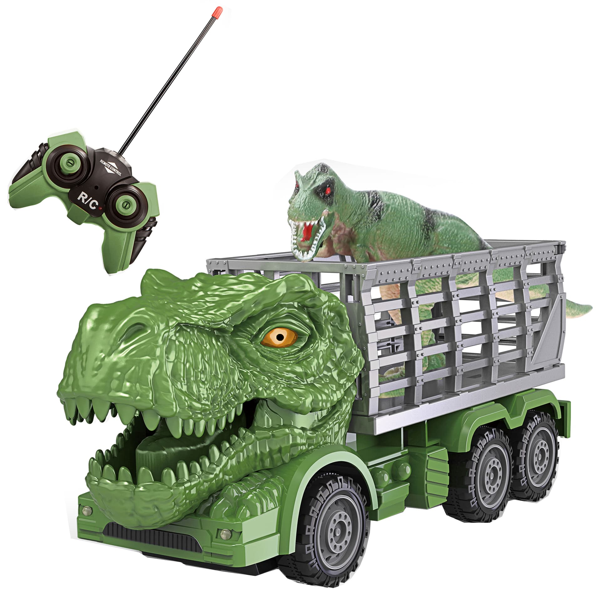 

WOOPIE Samochód Zdalnie Sterowany RC Dinozaur Zielony + Figurka