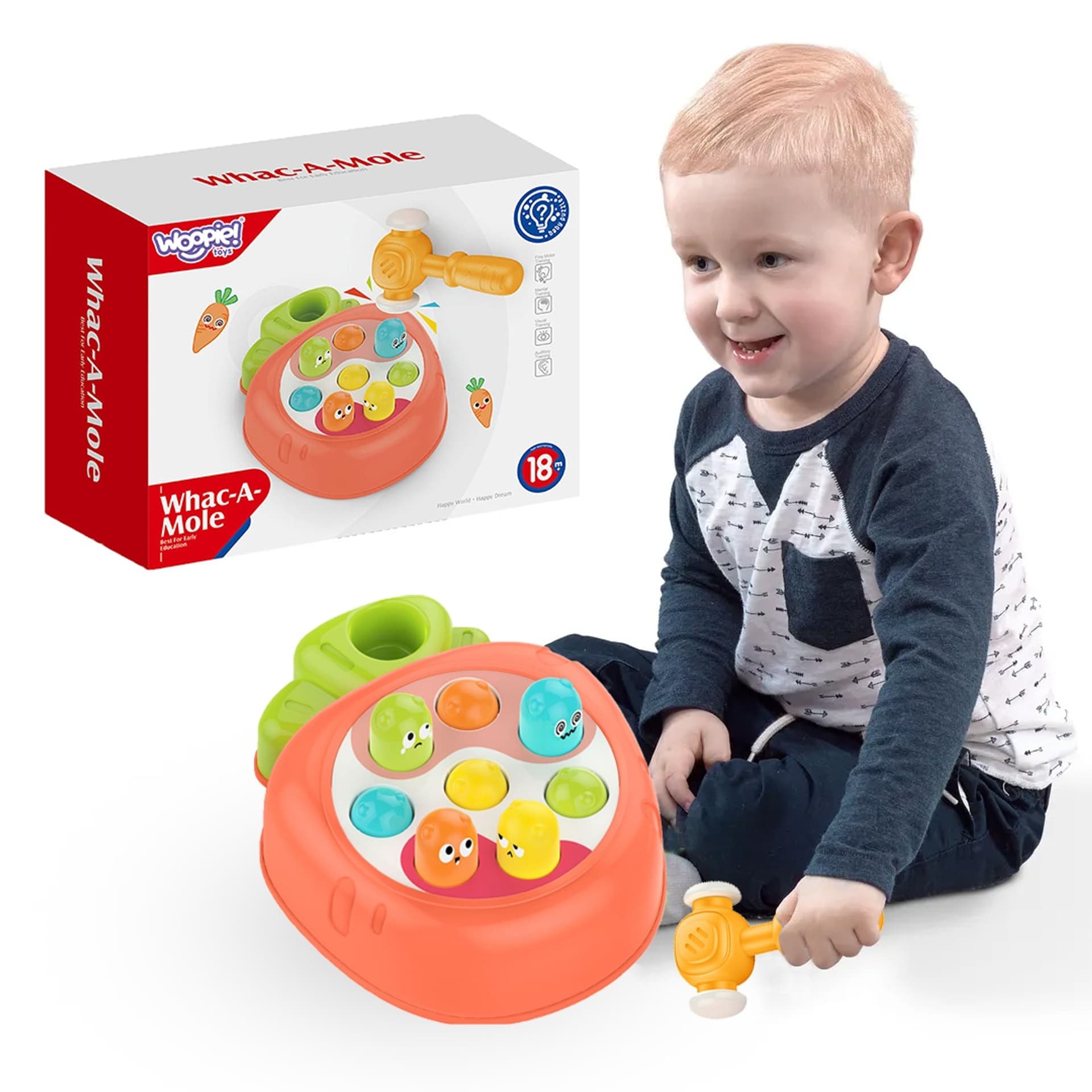 

WOOPIE BABY Gra Zręcznościowa Uderz Kreta Wbijanka