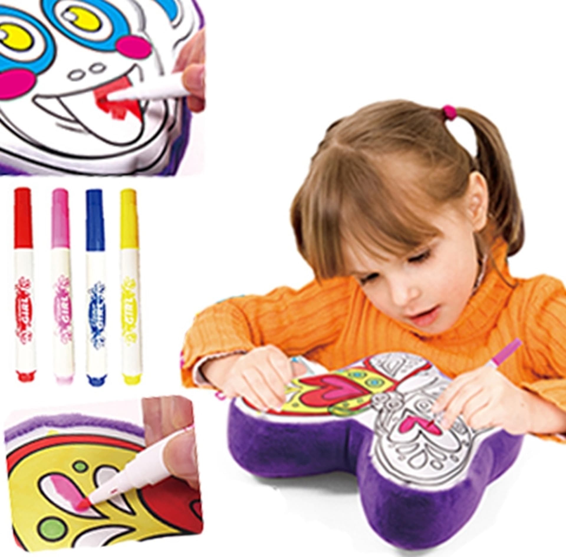 

WOOPIE ART&FUN Zestaw Plastyczny dla Dziewczynki Poduszka do Malowania