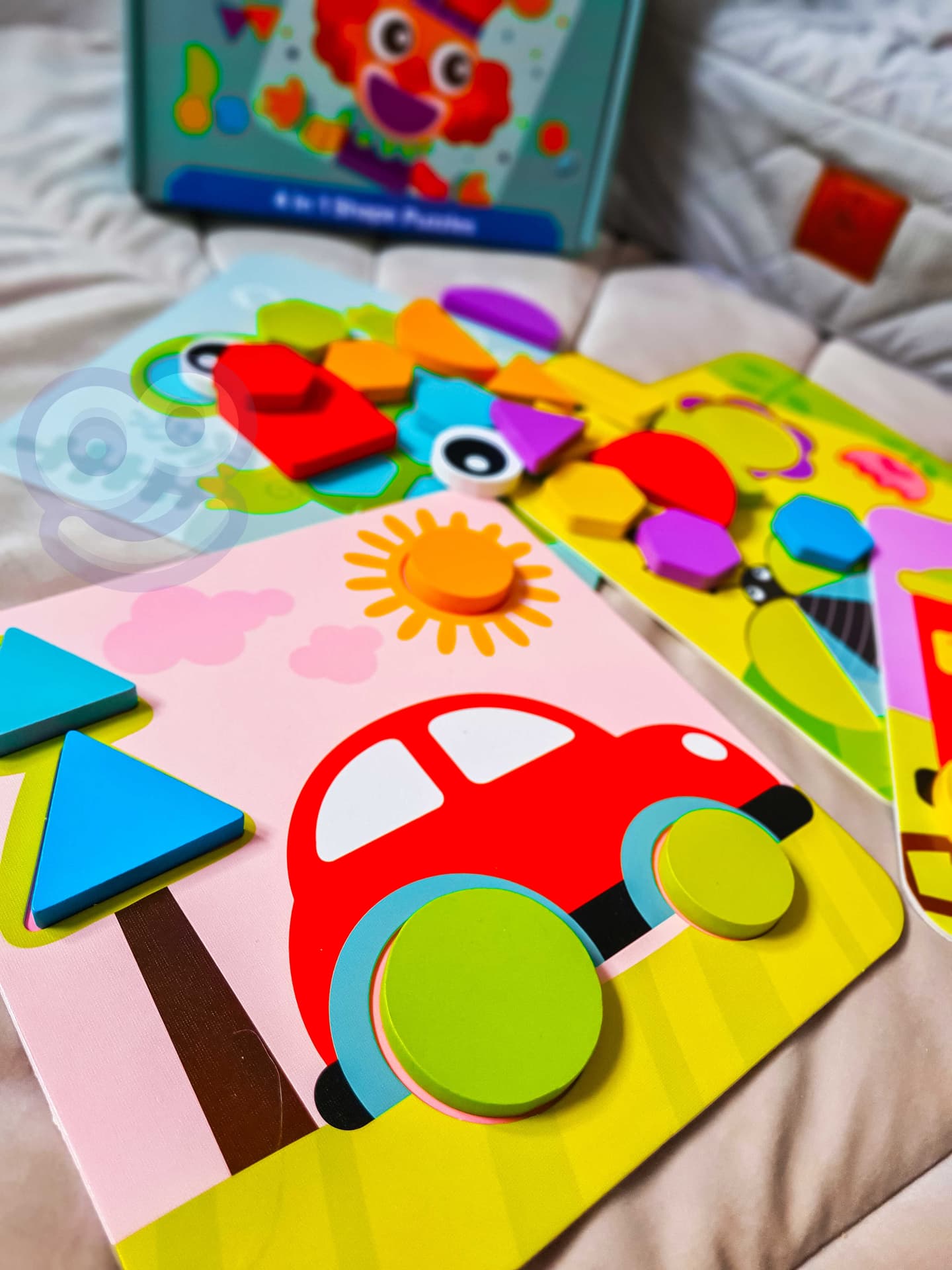 

TOOKY TOY Puzzle 4 w 1 Układanka Klocki Mntessori