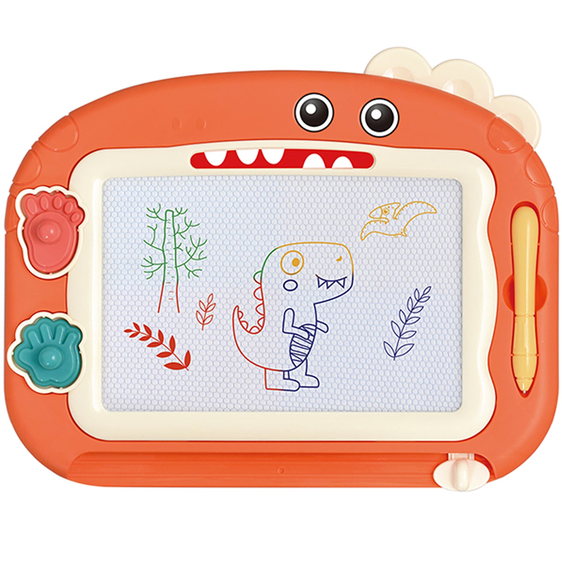 

WOOPIE Znikopis Tablica Magnetyczna Kolorowa + 2 Stempelki Dinozaur