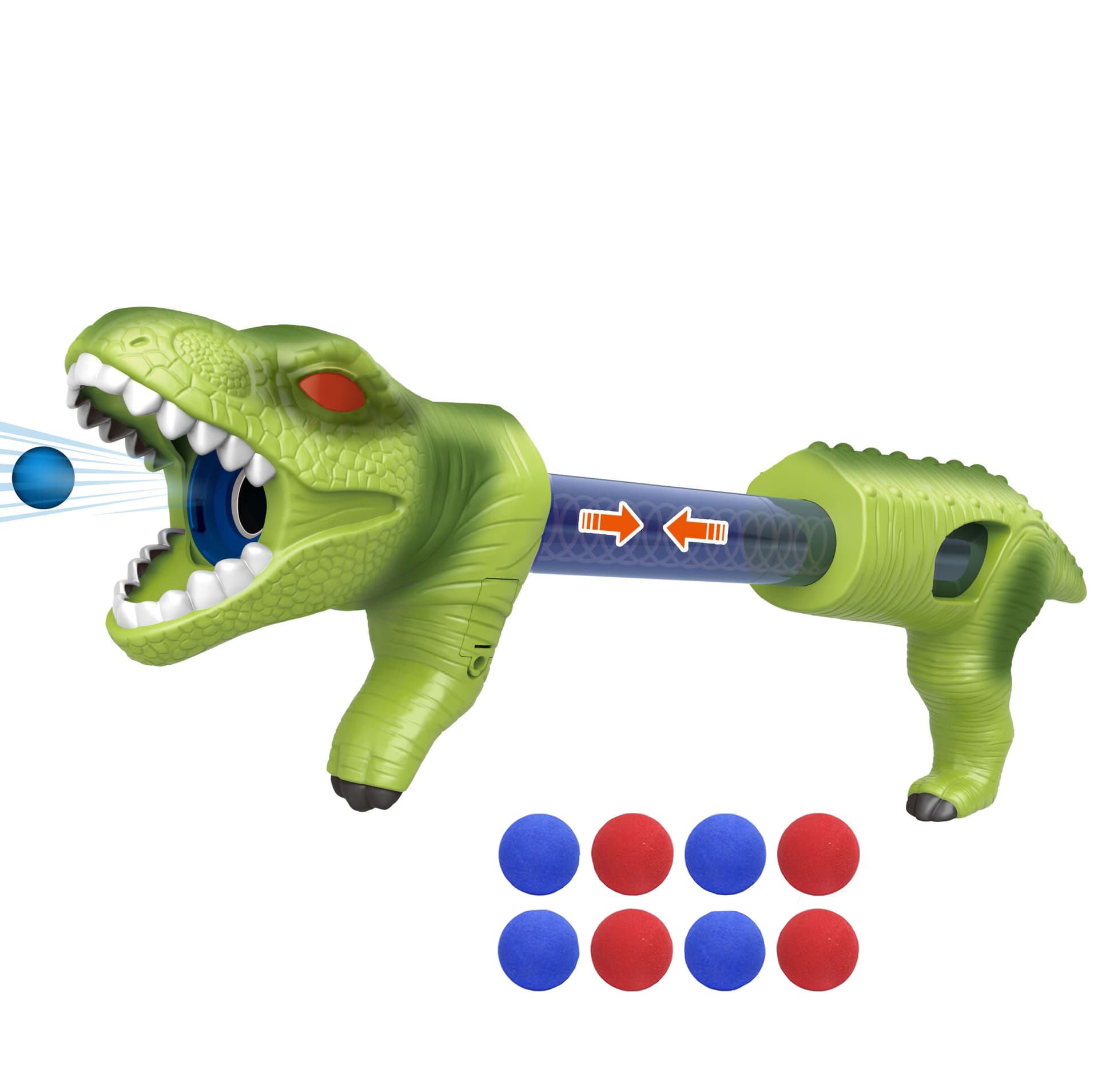 

WOOPIE Pistolet na Piłki Kulki Piankowe Wyrzutnia Automatyczna Dinozaur 9 el.