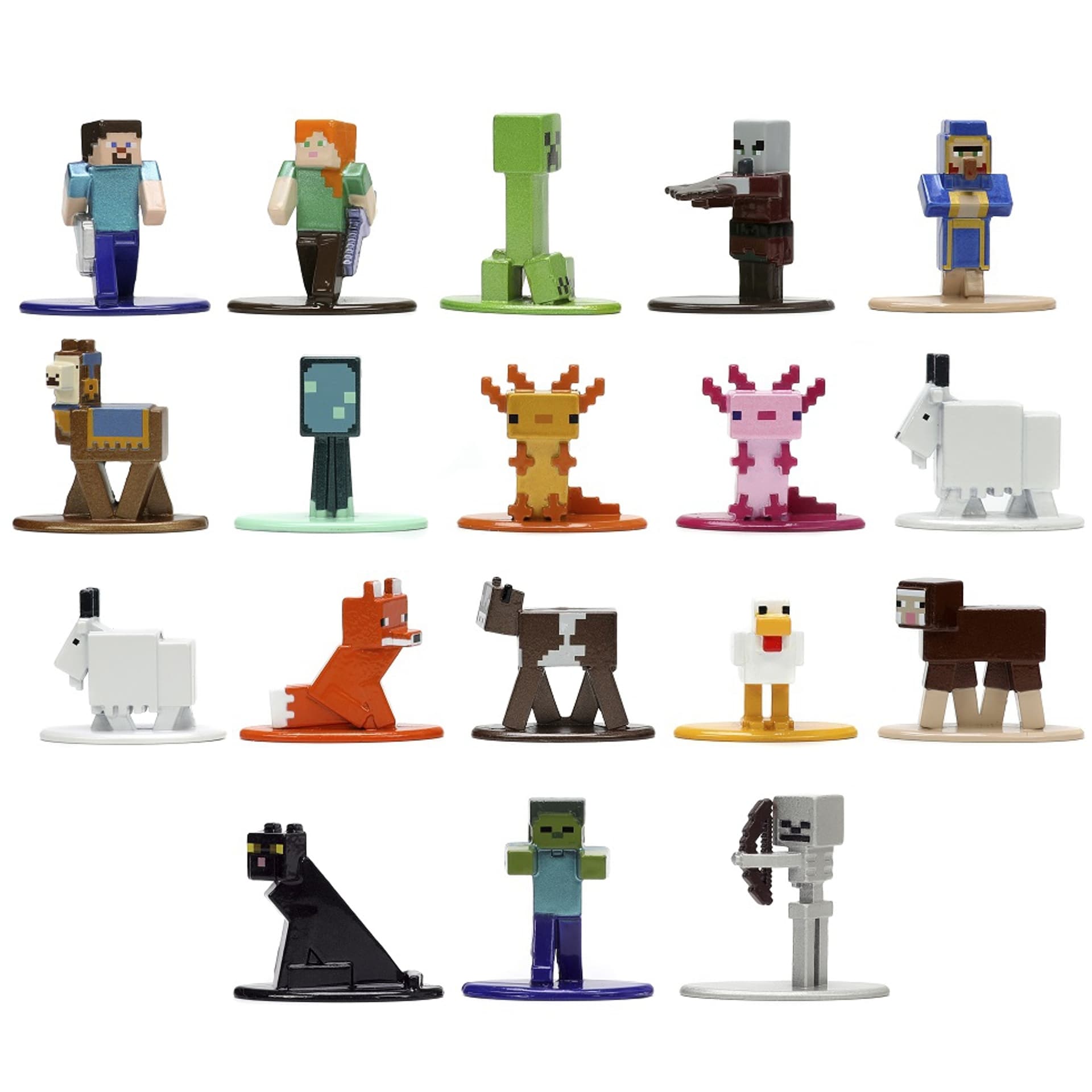 

JADA Minecraft Metalowe Figurki 18szt Zestaw Seria 8 Caves&Cliffs