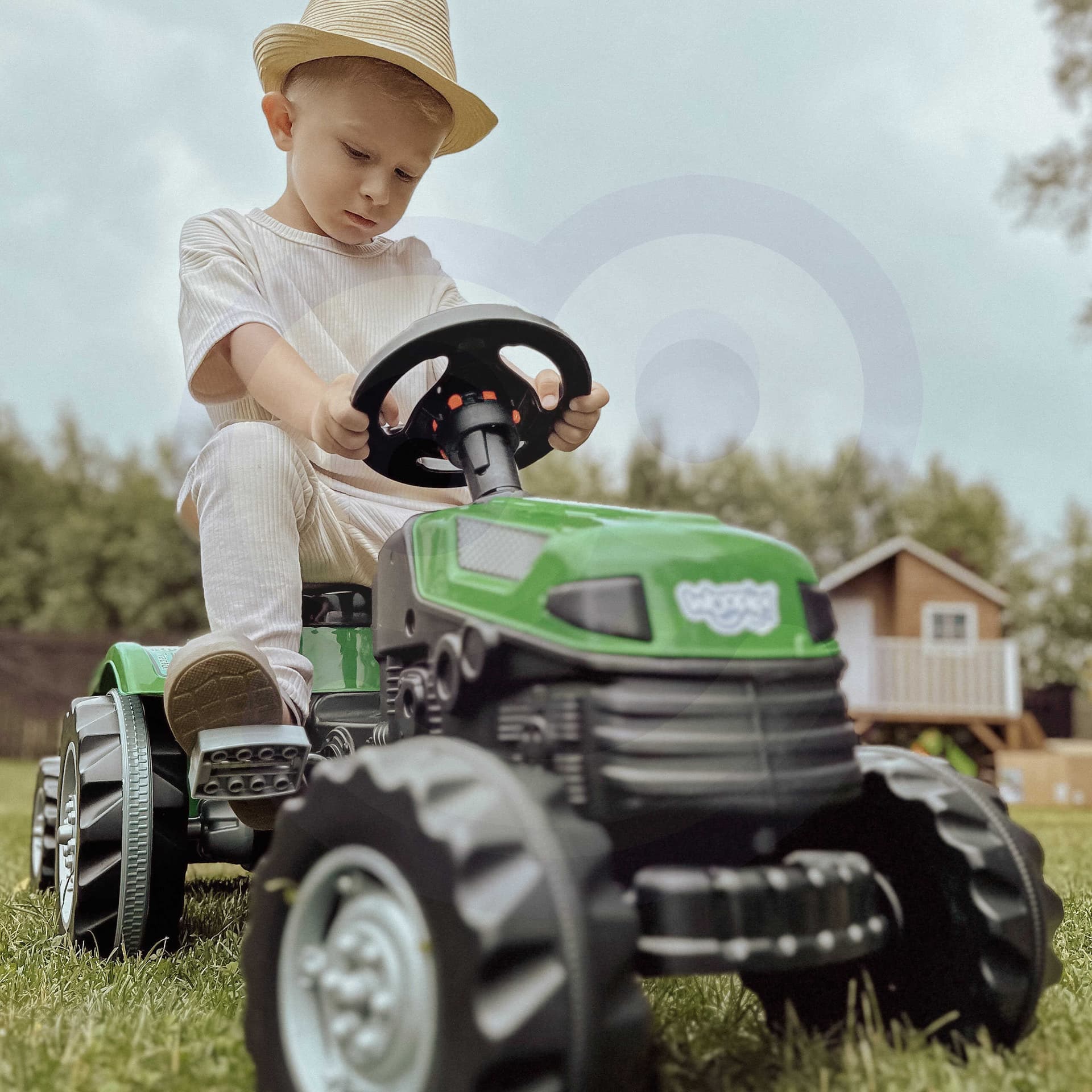 

WOOPIE Traktor na Pedały Farmer GoTrac MAXI z Przyczepą Ciche Koła