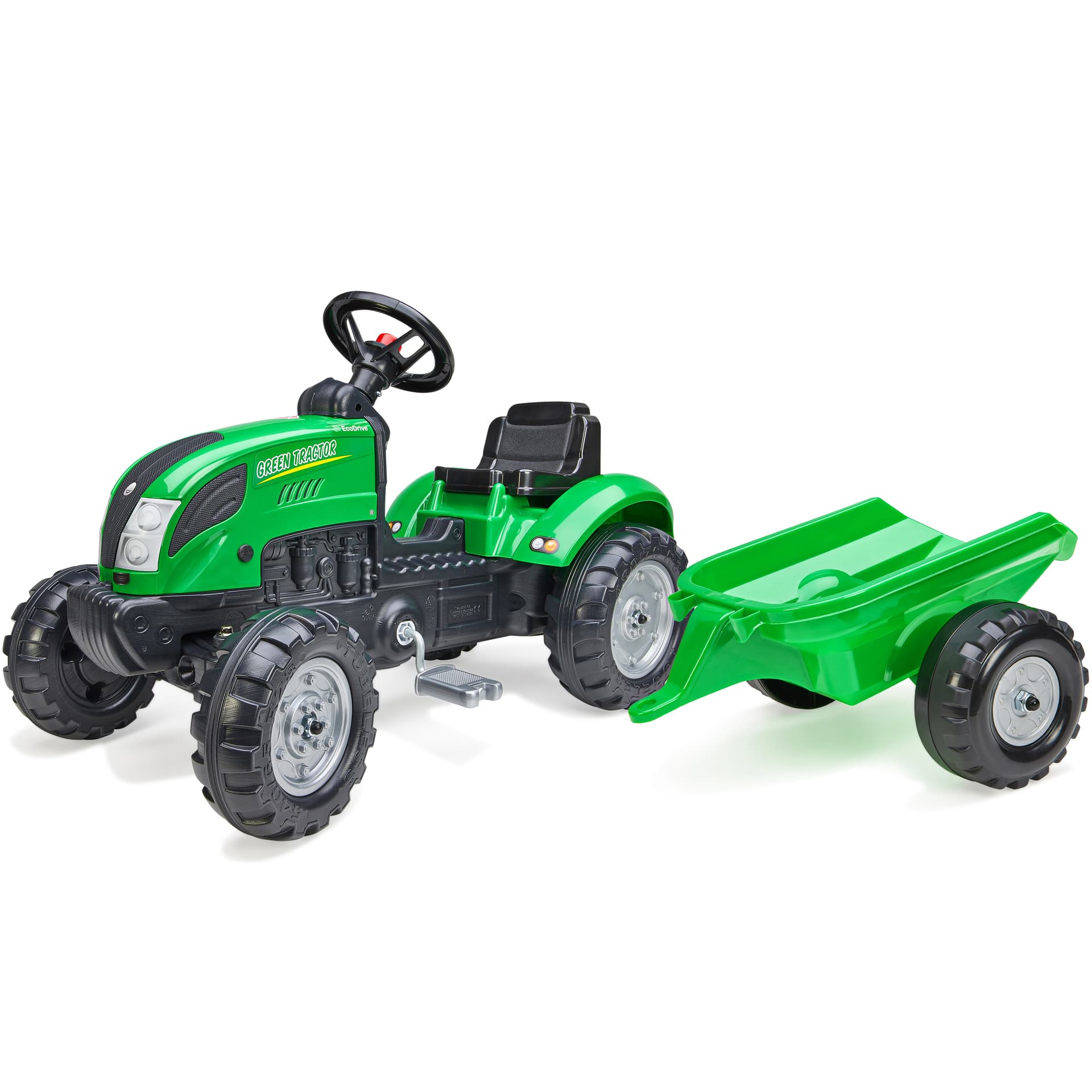 

FALK Traktor Zielony na Pedały + Przyczepa i Klakson od 2 Lat.