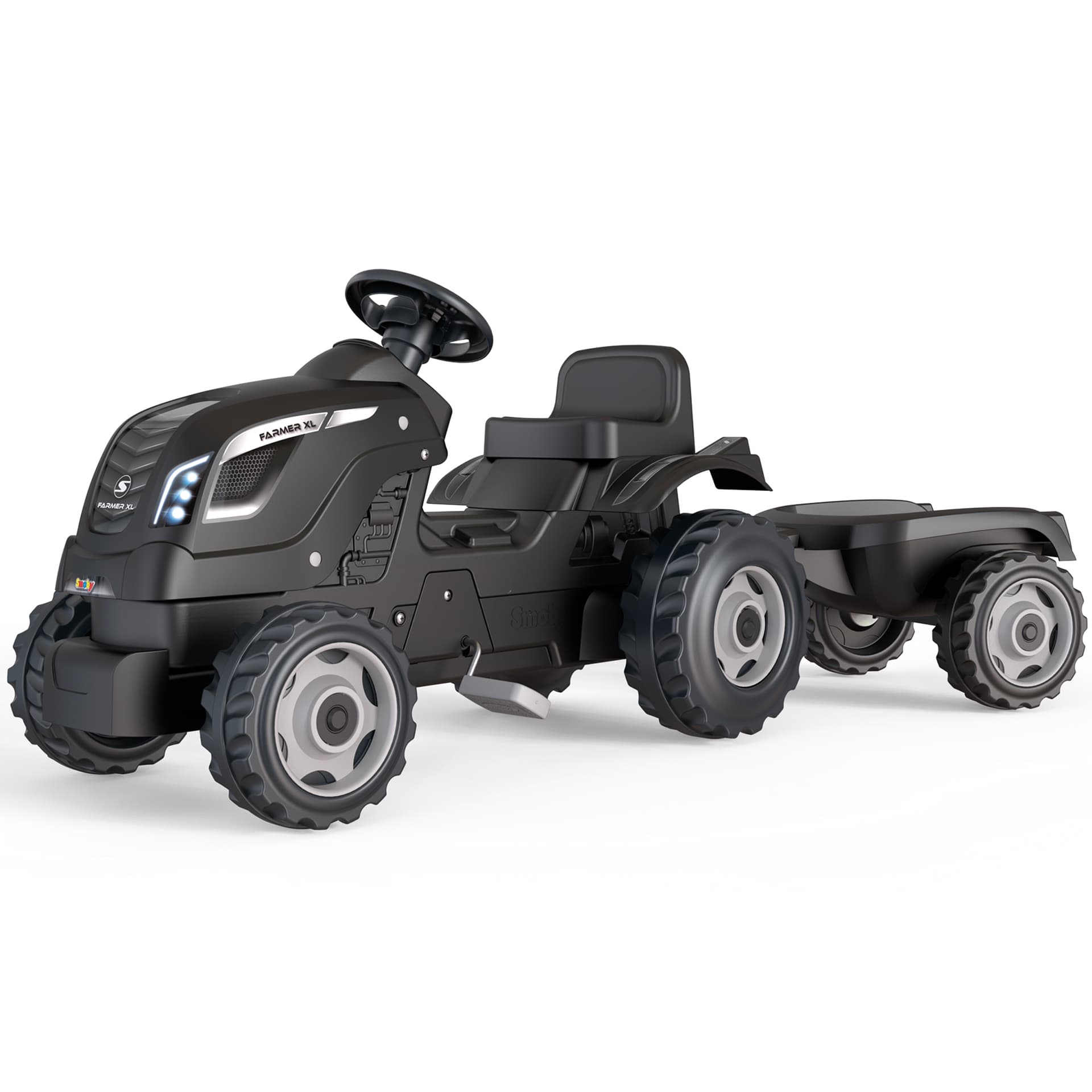 

SMOBY Traktor XL Czarny na Pedały z Przyczepką