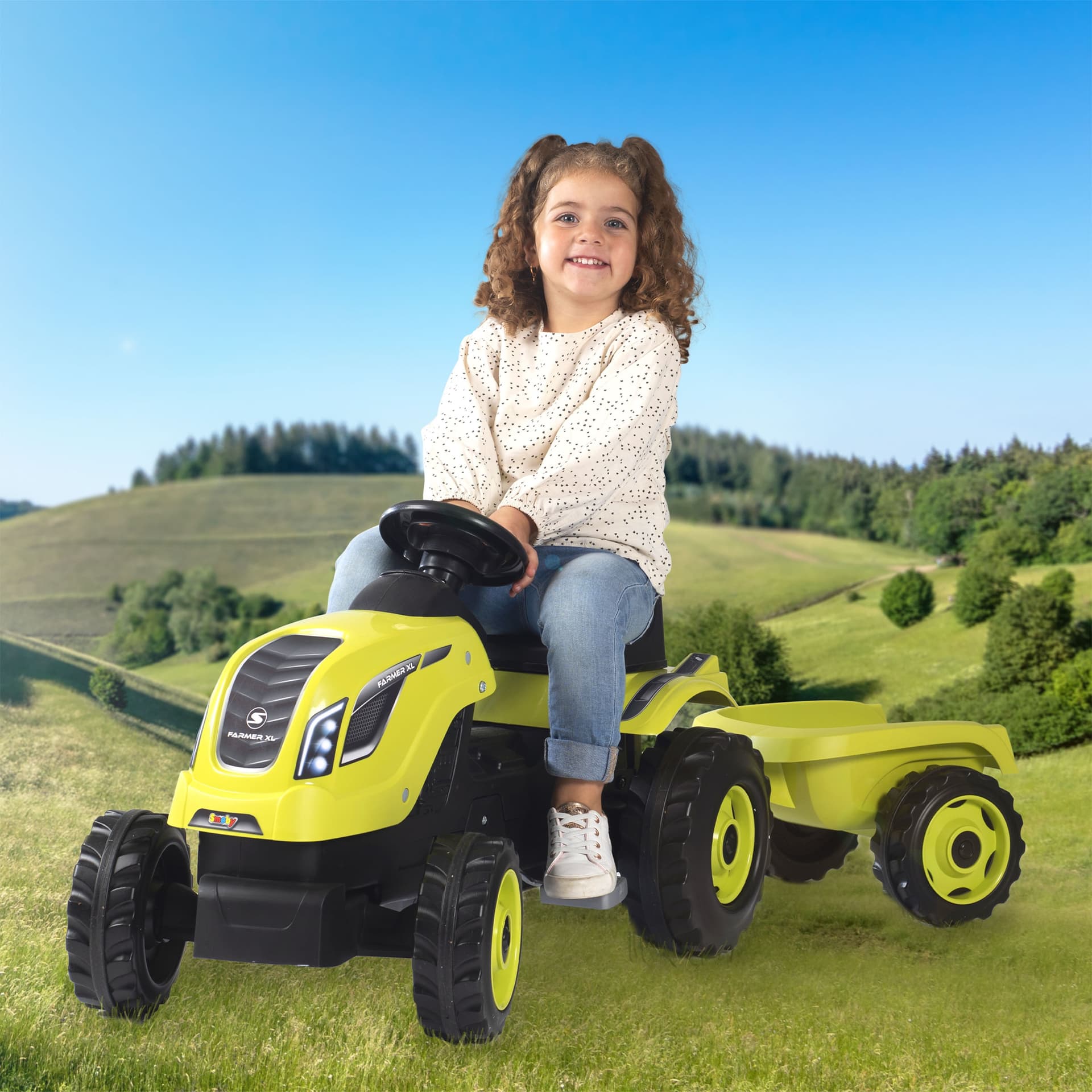

SMOBY Traktor XL Zielony na Pedały z Przyczepką