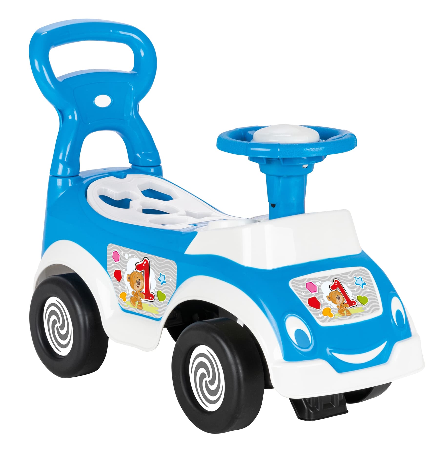 

WOOPIE Jeździk 4w1 Sorter Pchacz Chodzik + Klakson Schowek