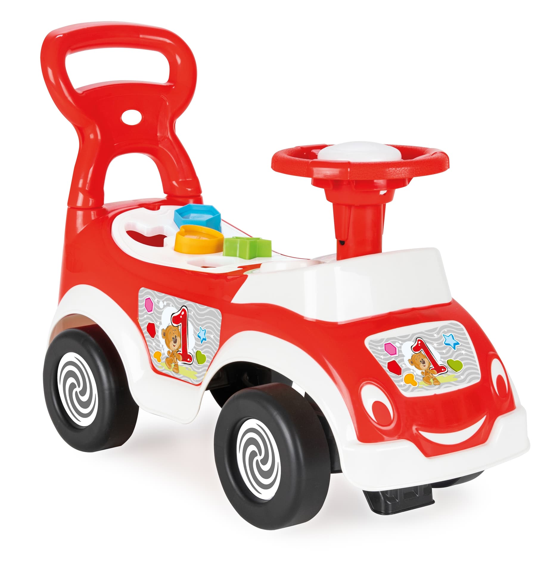

WOOPIE Jeździk 4w1 Sorter Pchacz Chodzik + Klakson Schowek