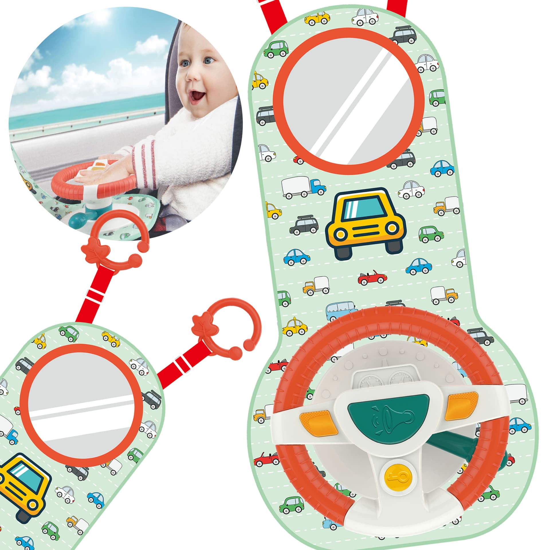 

WOOPIE BABY Kierownica Interaktywna Do Samochodu Zestaw Małego Kierowcy