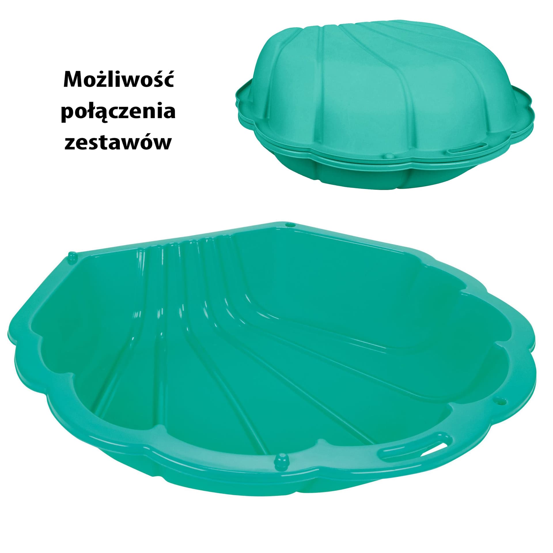 

WOOPIE Piaskownica Basen Muszelka Zielona 3w1 Suchy Basen 1 szt.