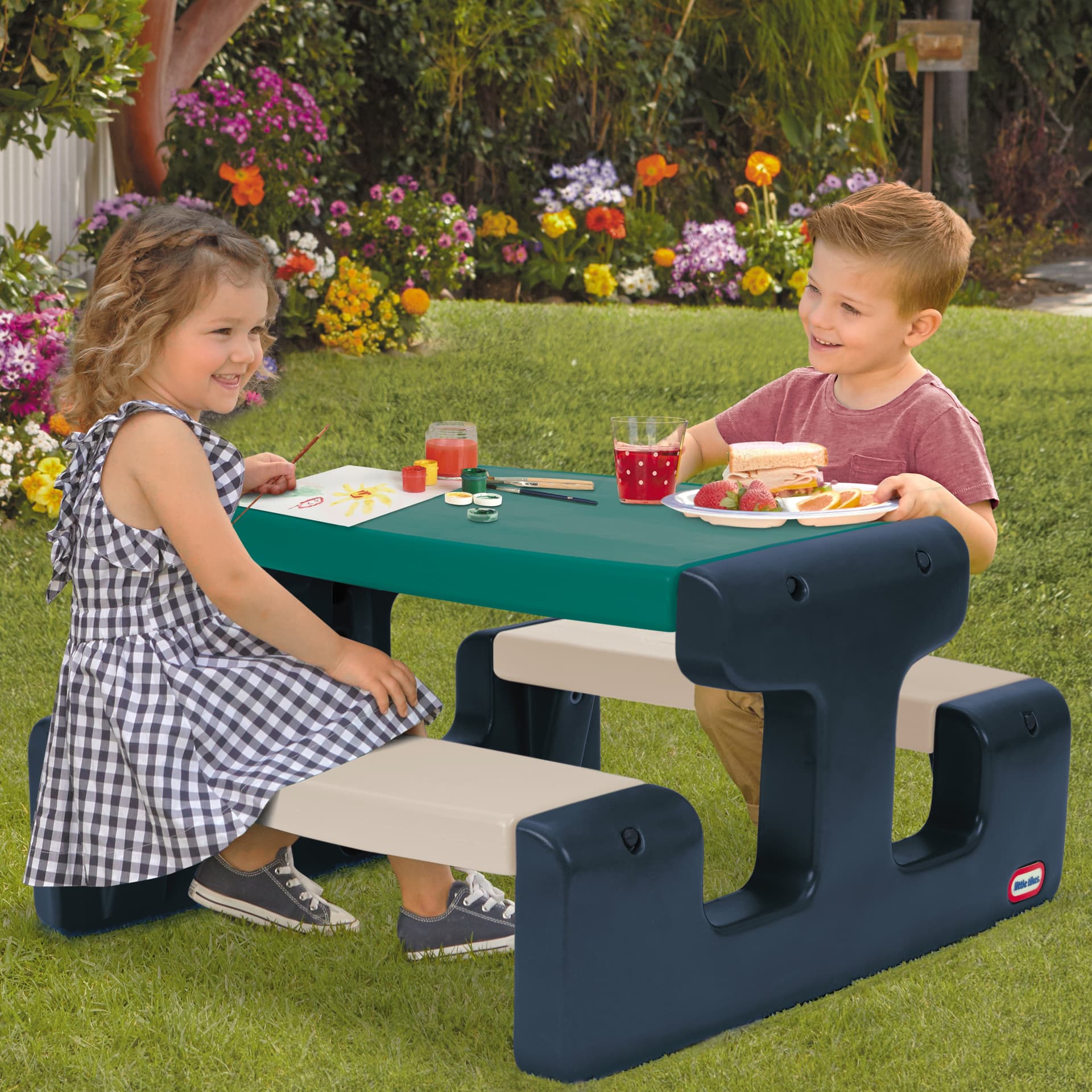 

Little Tikes Stolik Piknikowy dla Dzieci Niebiesko-Zielony do Ogrodu