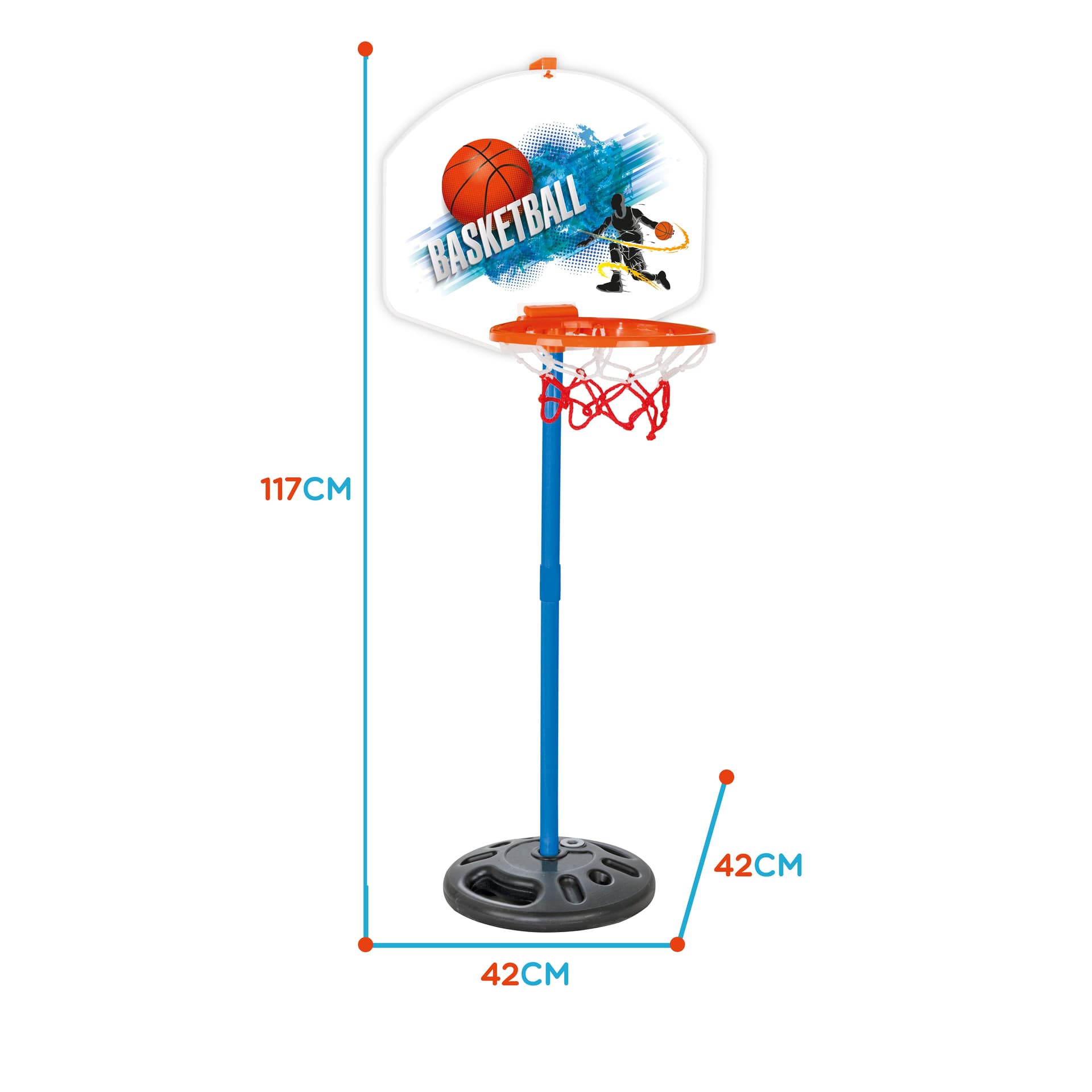 

WOOPIE Zestaw Koszykówka Klasyczna 117 cm + Piłka