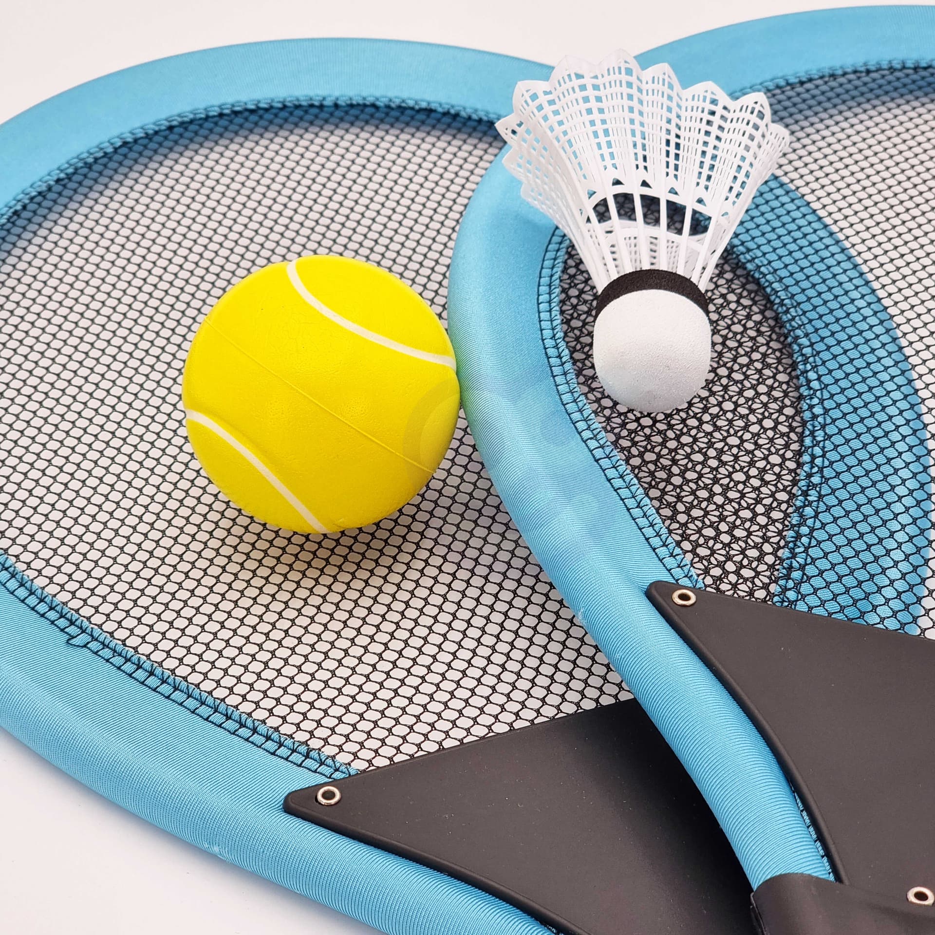 

WOOPIE Duże Rakietki do Tenisa Badminton dla Dzieci Zestaw + Piłka Lotka