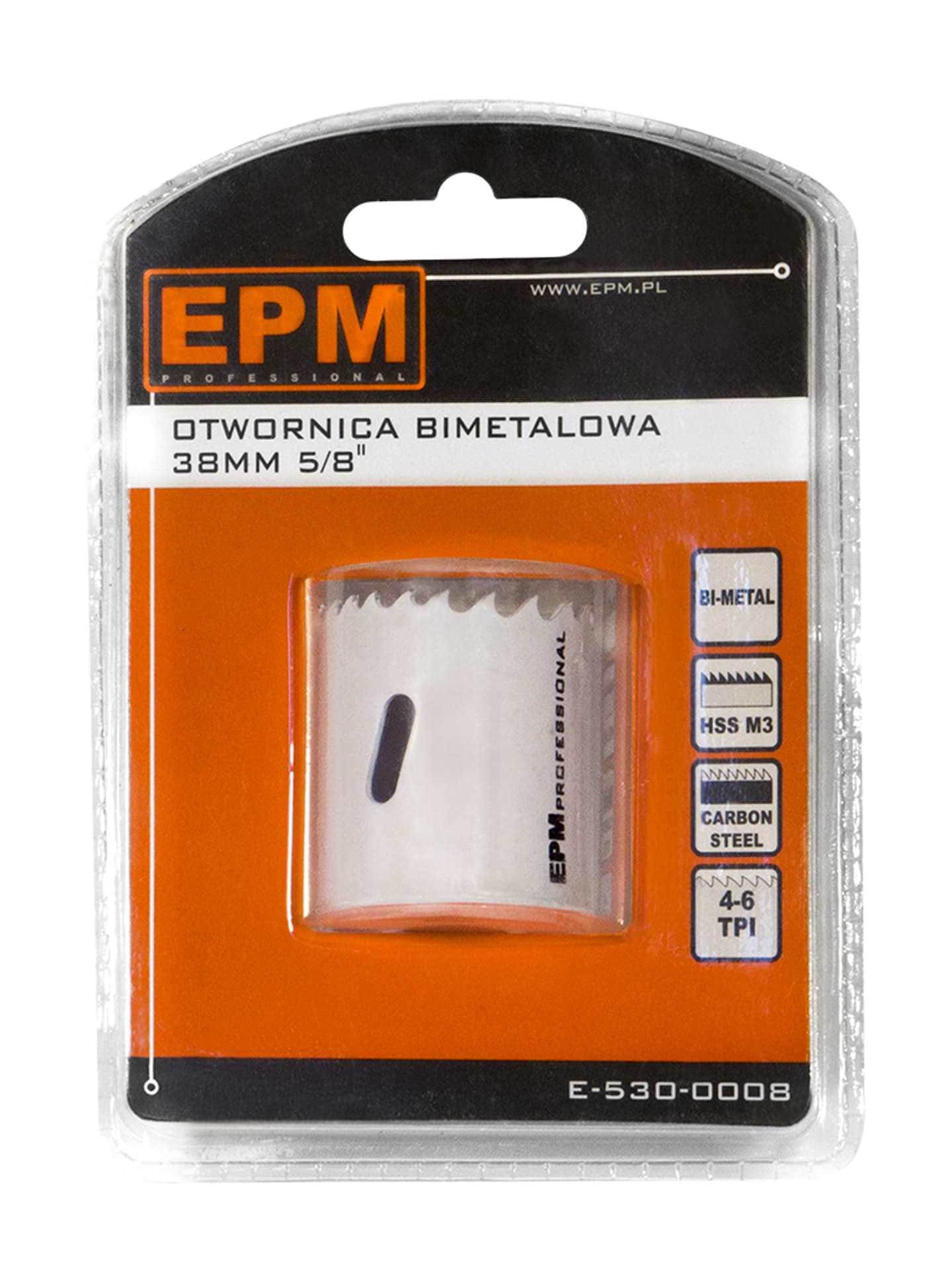 

OTWORNICA BI-METALOWA 38MM UCHWYT 5/8''