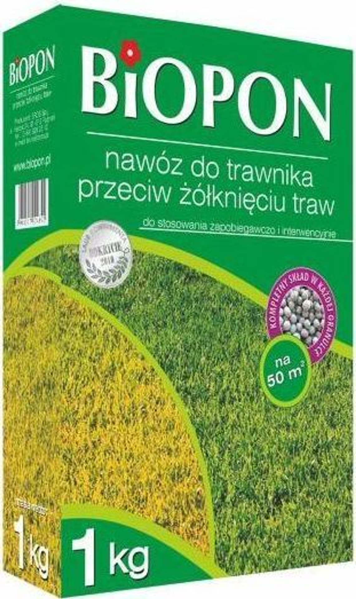 

Nawóz Biopon do trawy przeciw żółknięciu 1kg 8638