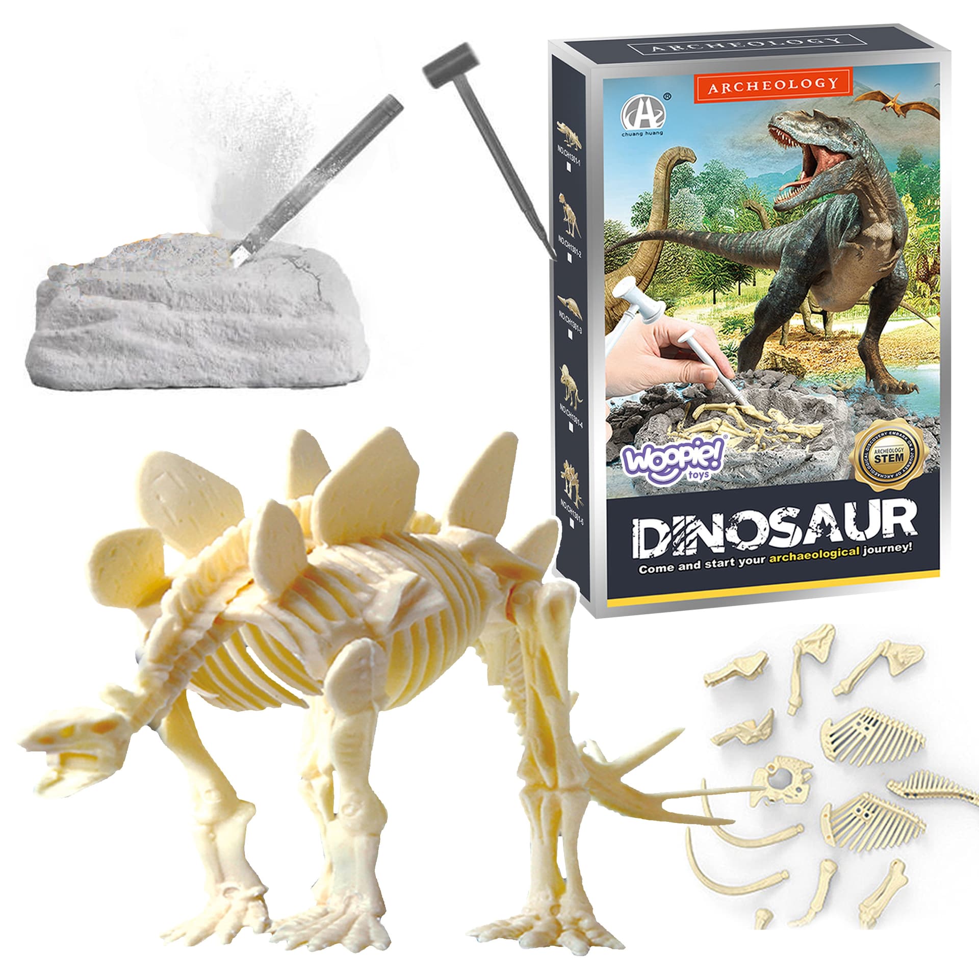 

WOOPIE Zabawka Kreatywna Dinozaur Szkielet Wykopalisko Archeologiczne