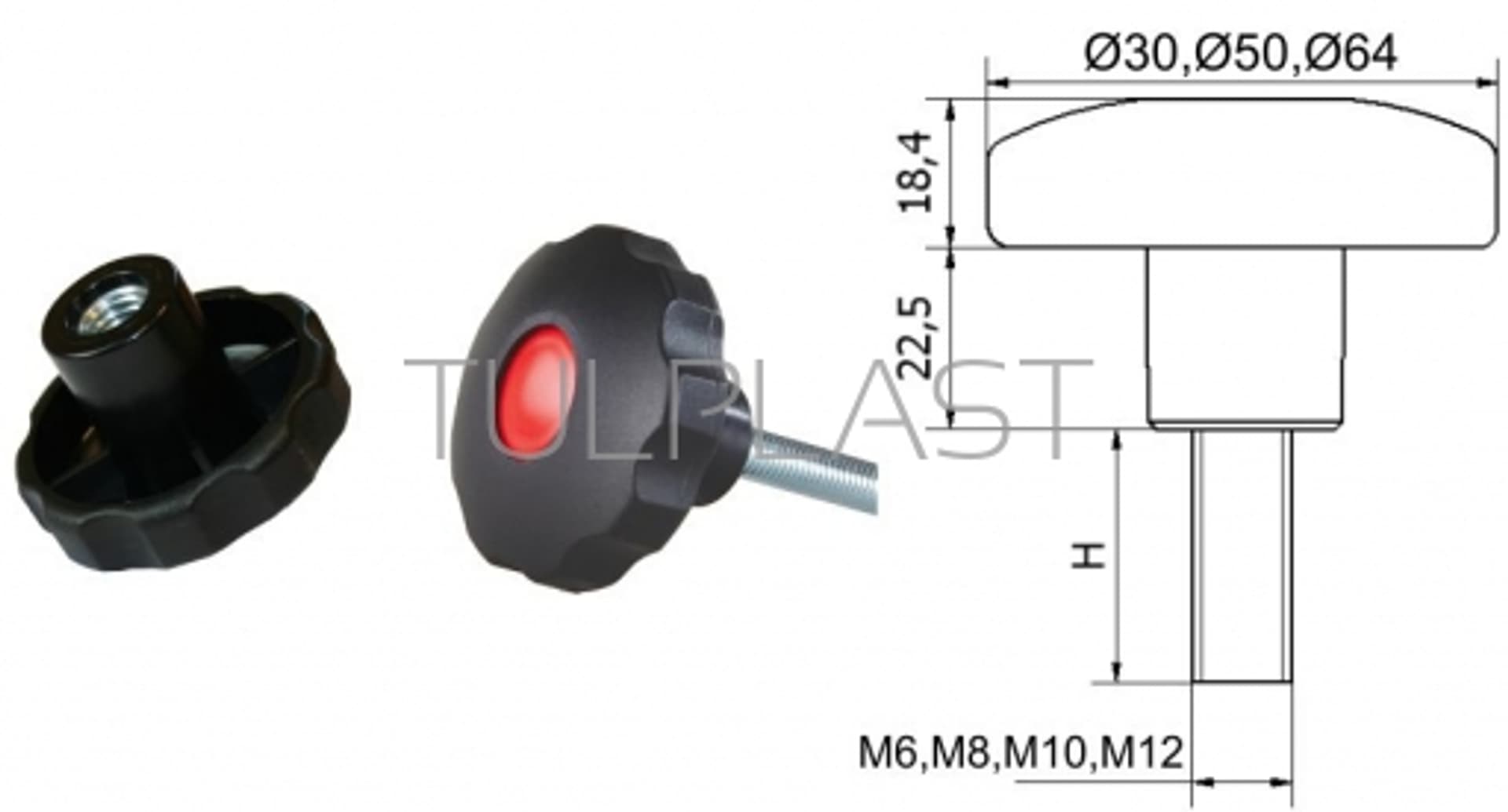 

POKRĘTŁO GWIAZDKOWE POK 03 FI 50 M8*38 PP 828