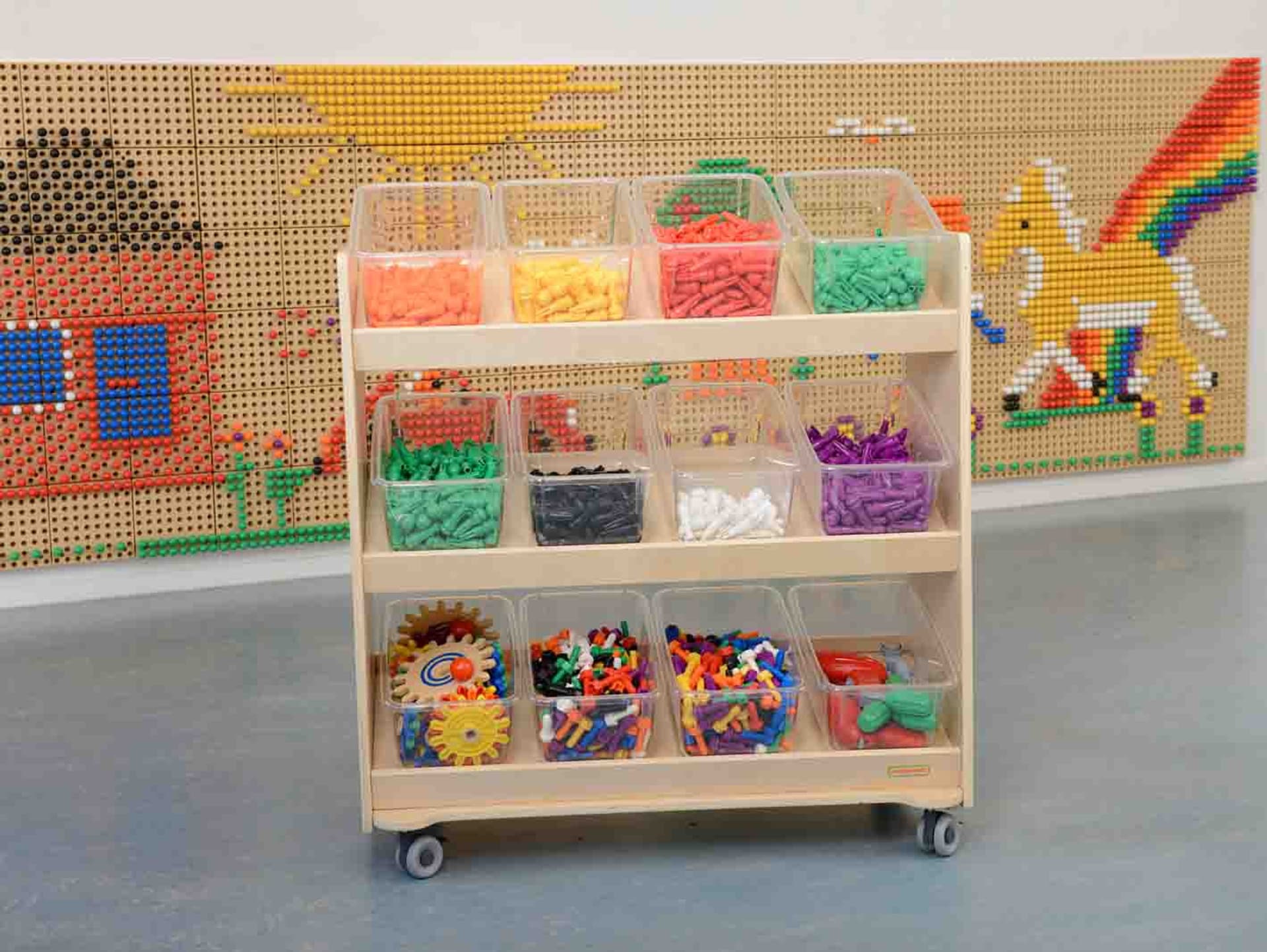 

Szafka Kółka 3 Półki Na Akcesoria Do Tablicy Masterkidz STEM