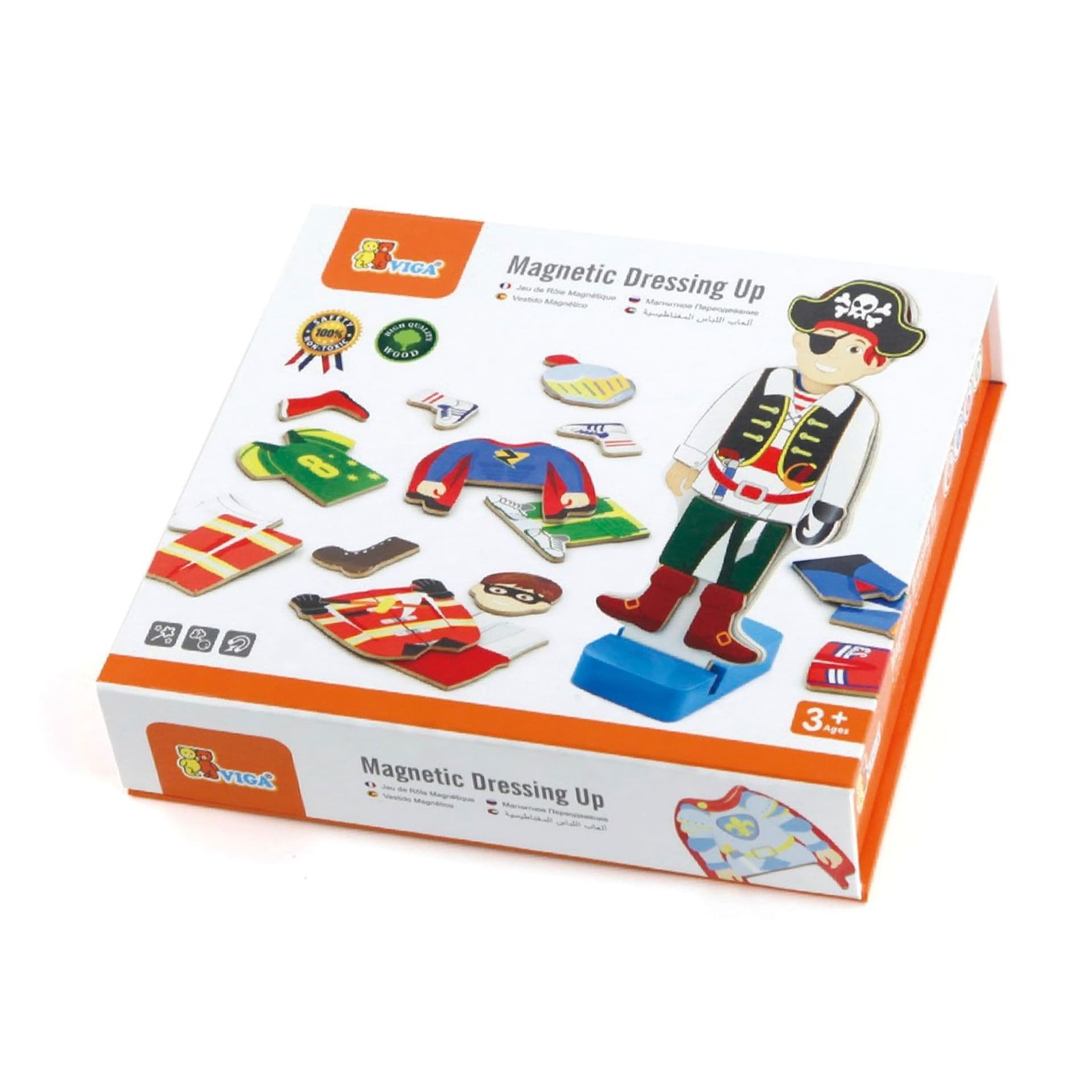 

Viga Drewniana Układanka Magnetyczna Ubieranka Edukacyjna 8 Postaci