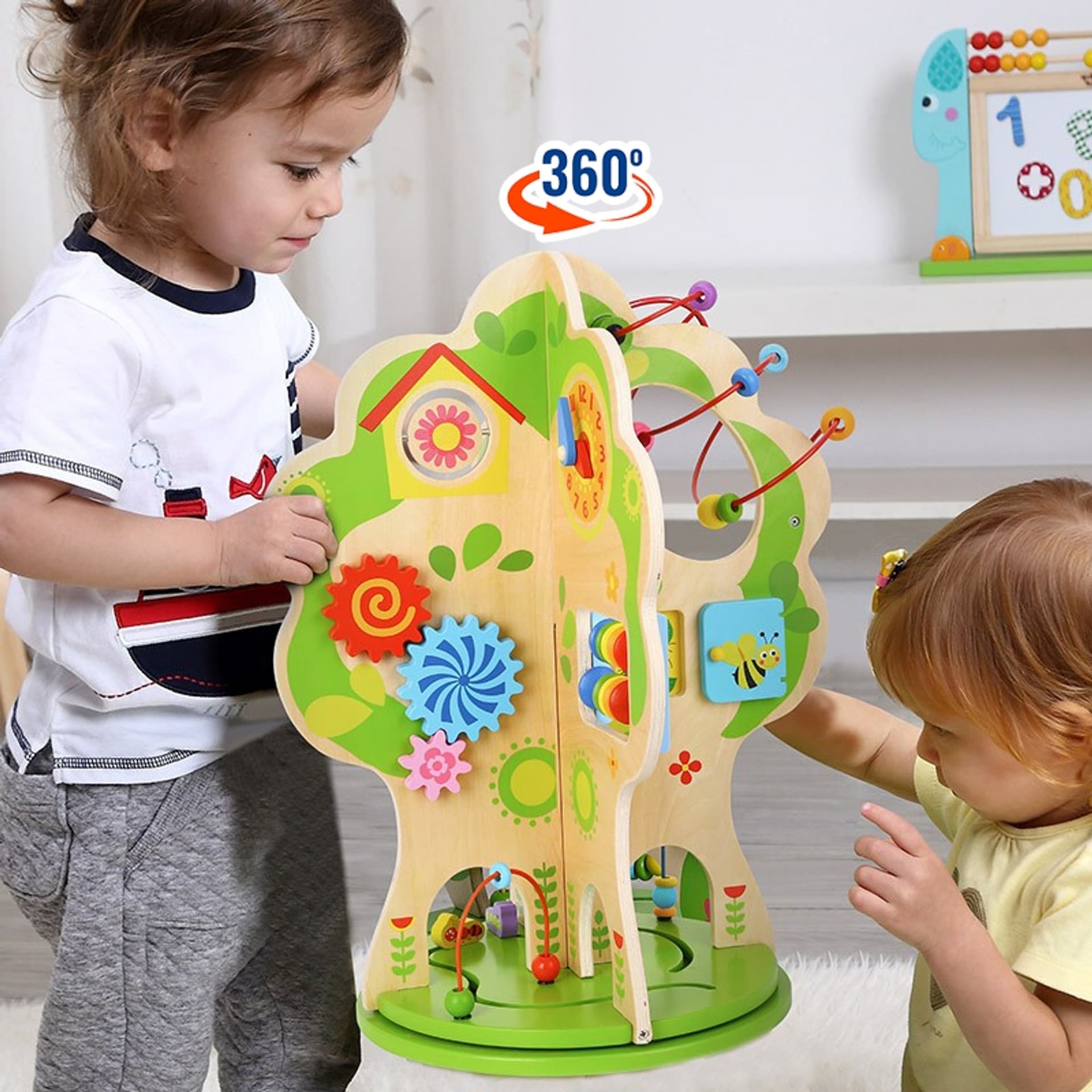 

TOOKY TOY Duża Zabawka Edukacyjna Activity Tree Wielofunkcyjne Drzewo