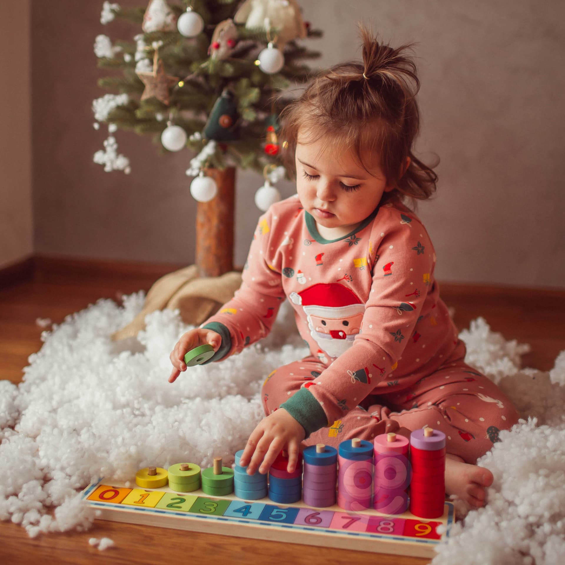 

WOOPIE GREEN Układanka Nauka Liczenia i Kolorów Montessori 56 el.