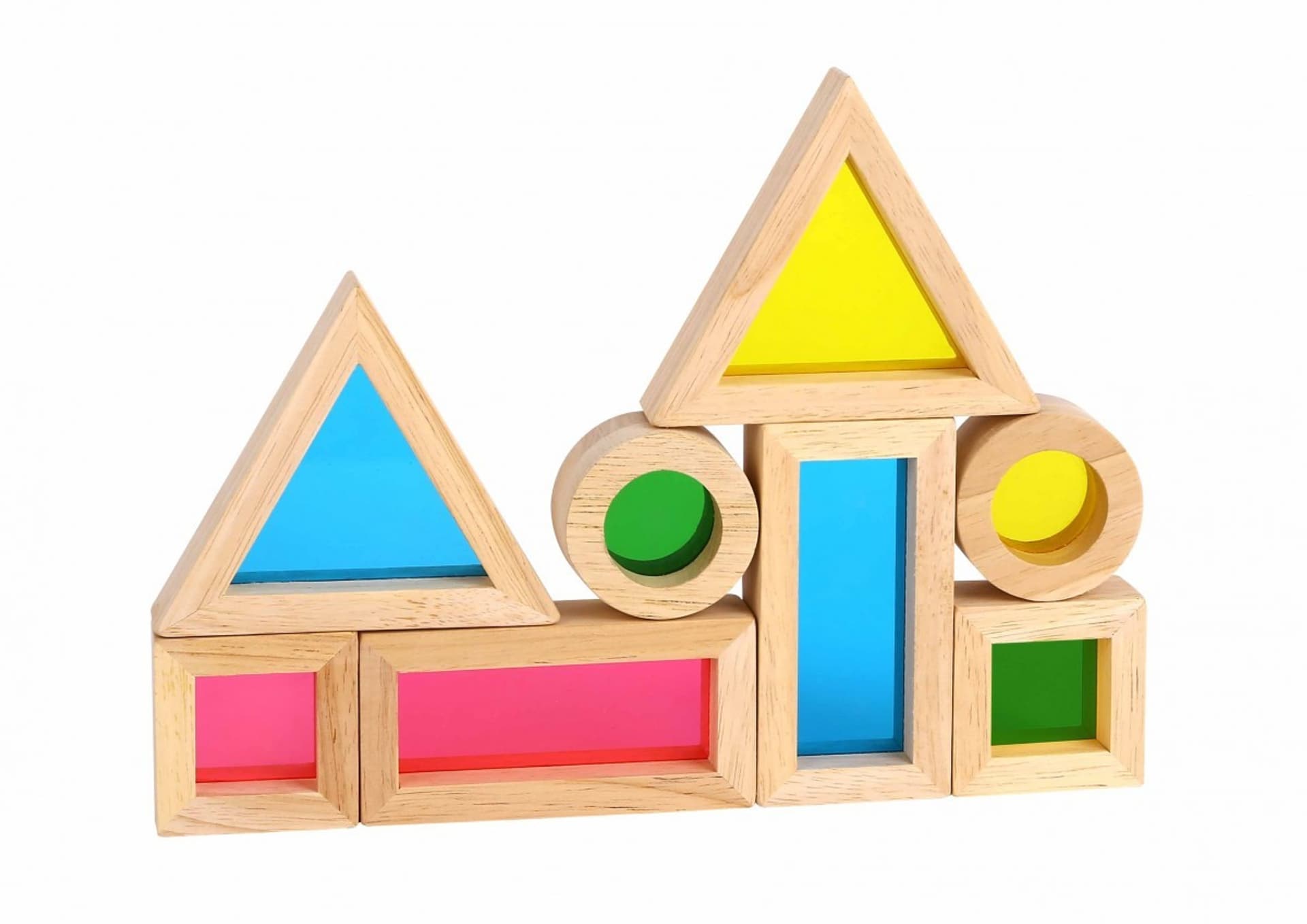 

TOOKY TOY Drewniane Kolorowe Klocki Lustra Zestaw 8 el. FSC