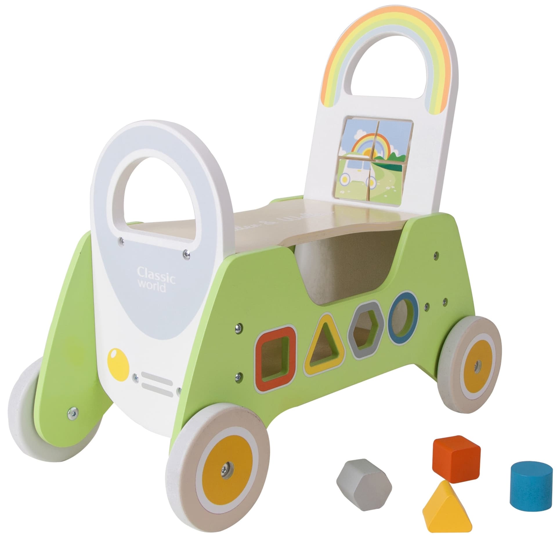 

CLASSIC WORLD Drewniany Jeździk MONTESSORI Pchacz 2w1