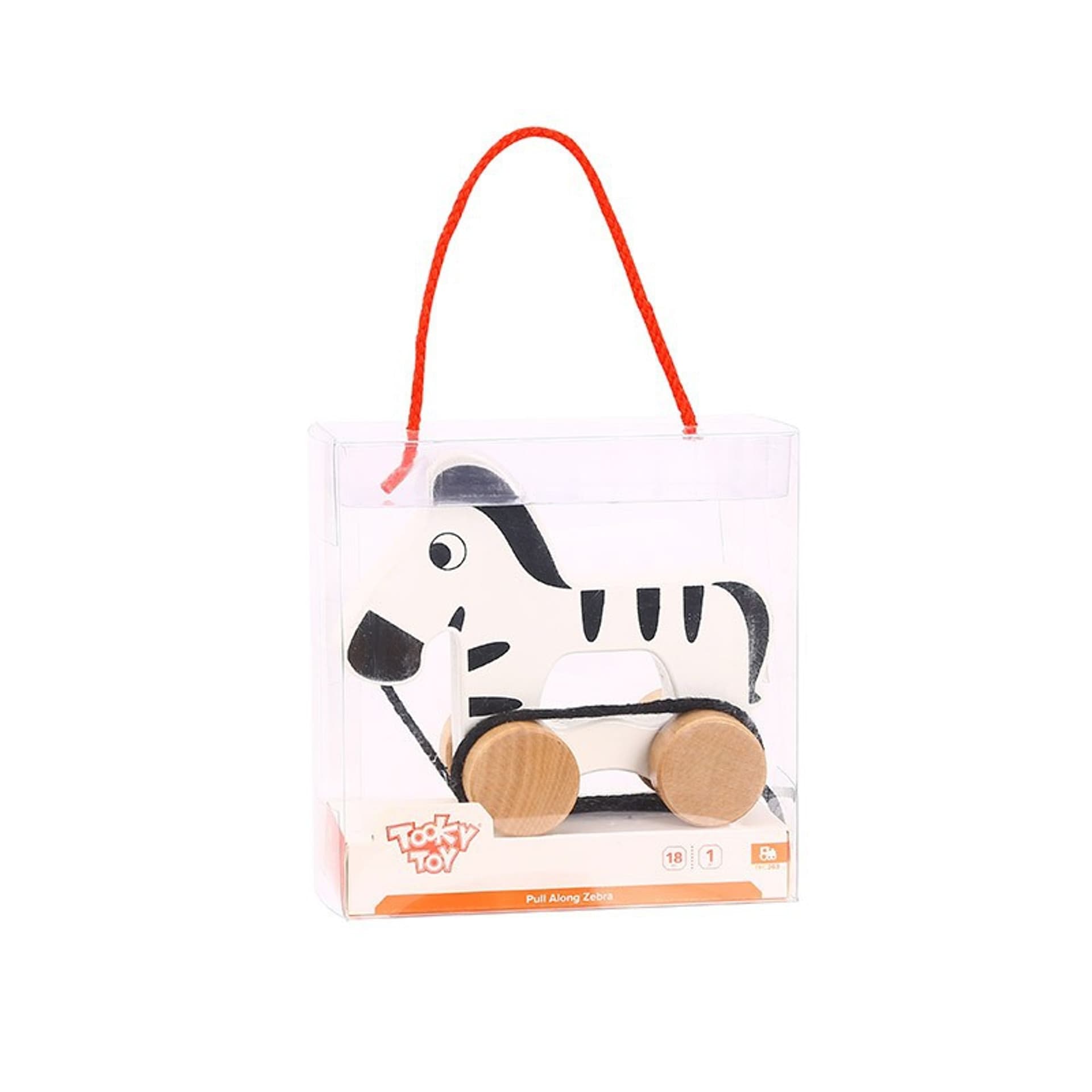 

TOOKY TOY Drewniana Zebra do Ciągnięcia Pchania na Sznurku