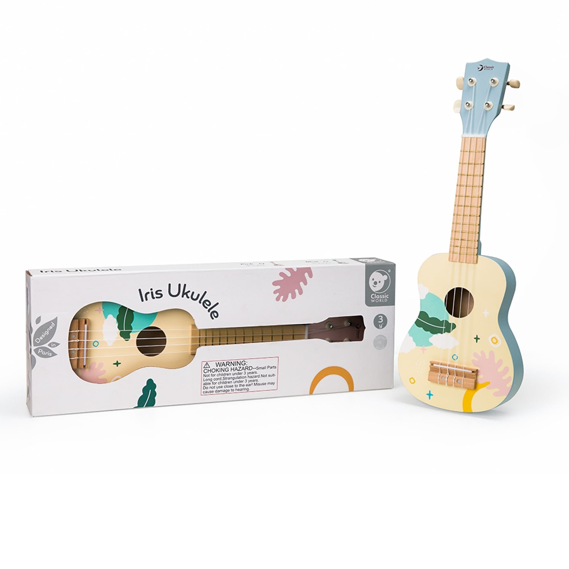 

CLASSIC WORLD Drewniane Ukulele Gitara dla Dzieci Niebieskie