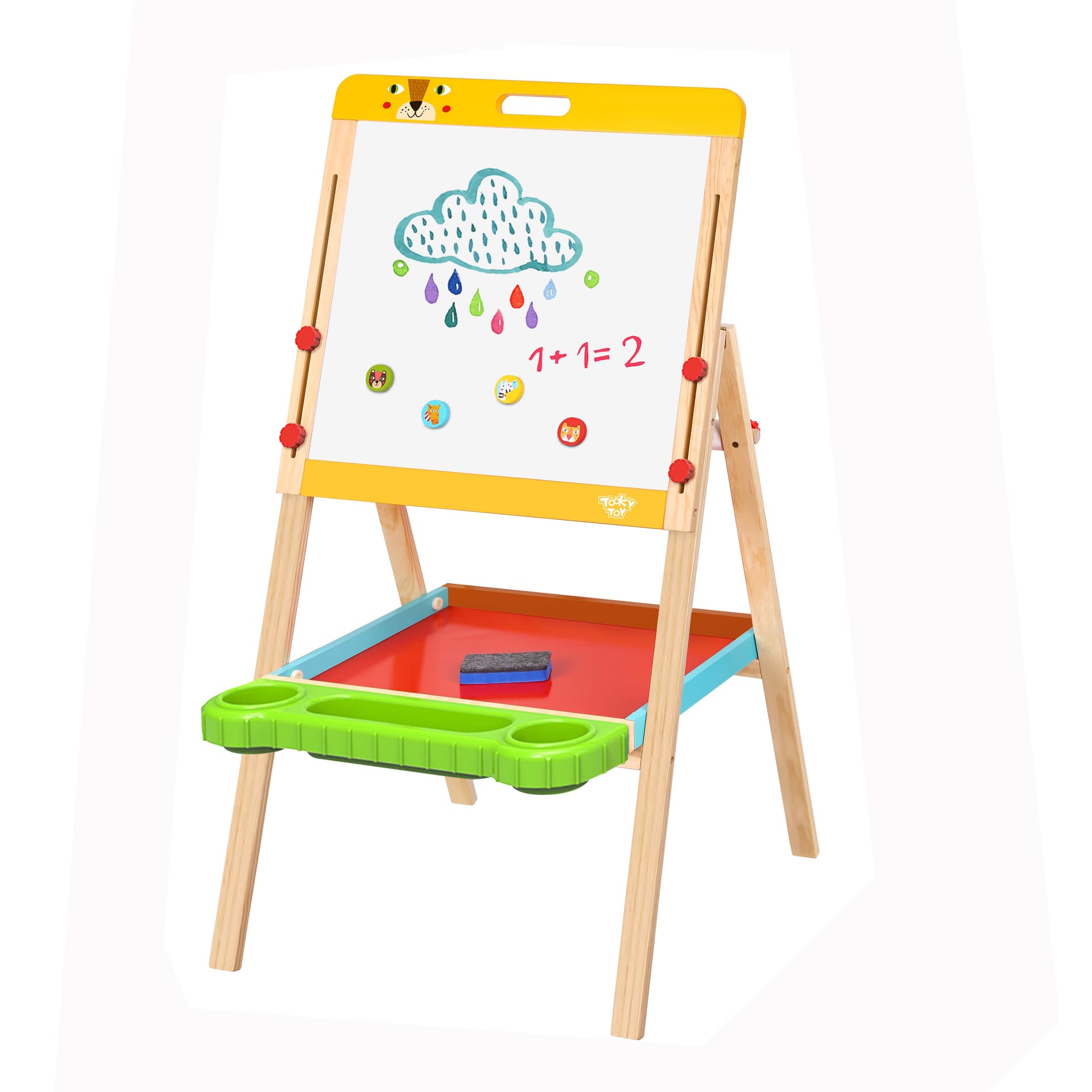 

TOOKY TOY Dwustronna Magnetyczna Tablica Stojąca Dla Dzieci Składana