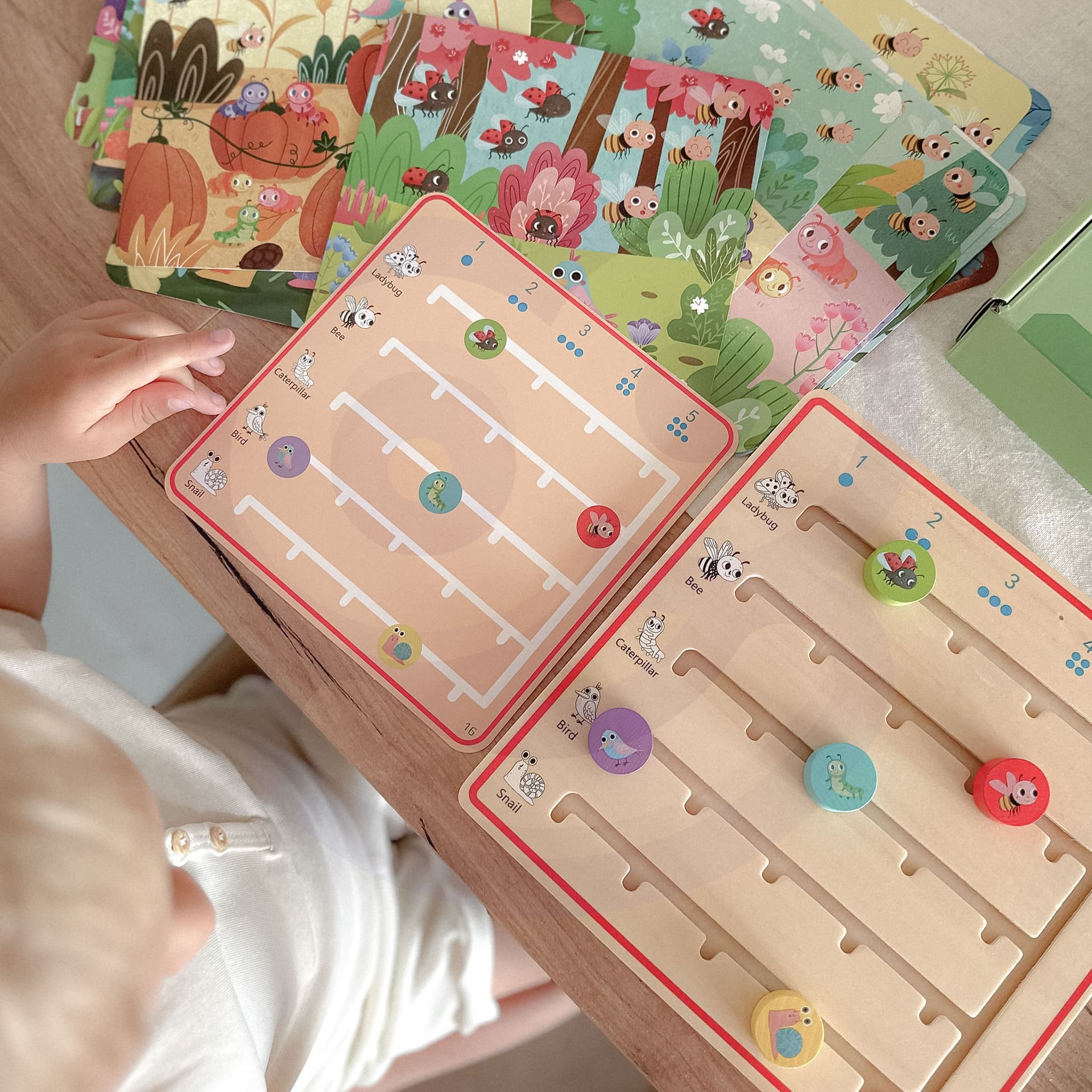 

TOOKY TOY Drewniana Gra Nauka Liczenia Zwierzątka