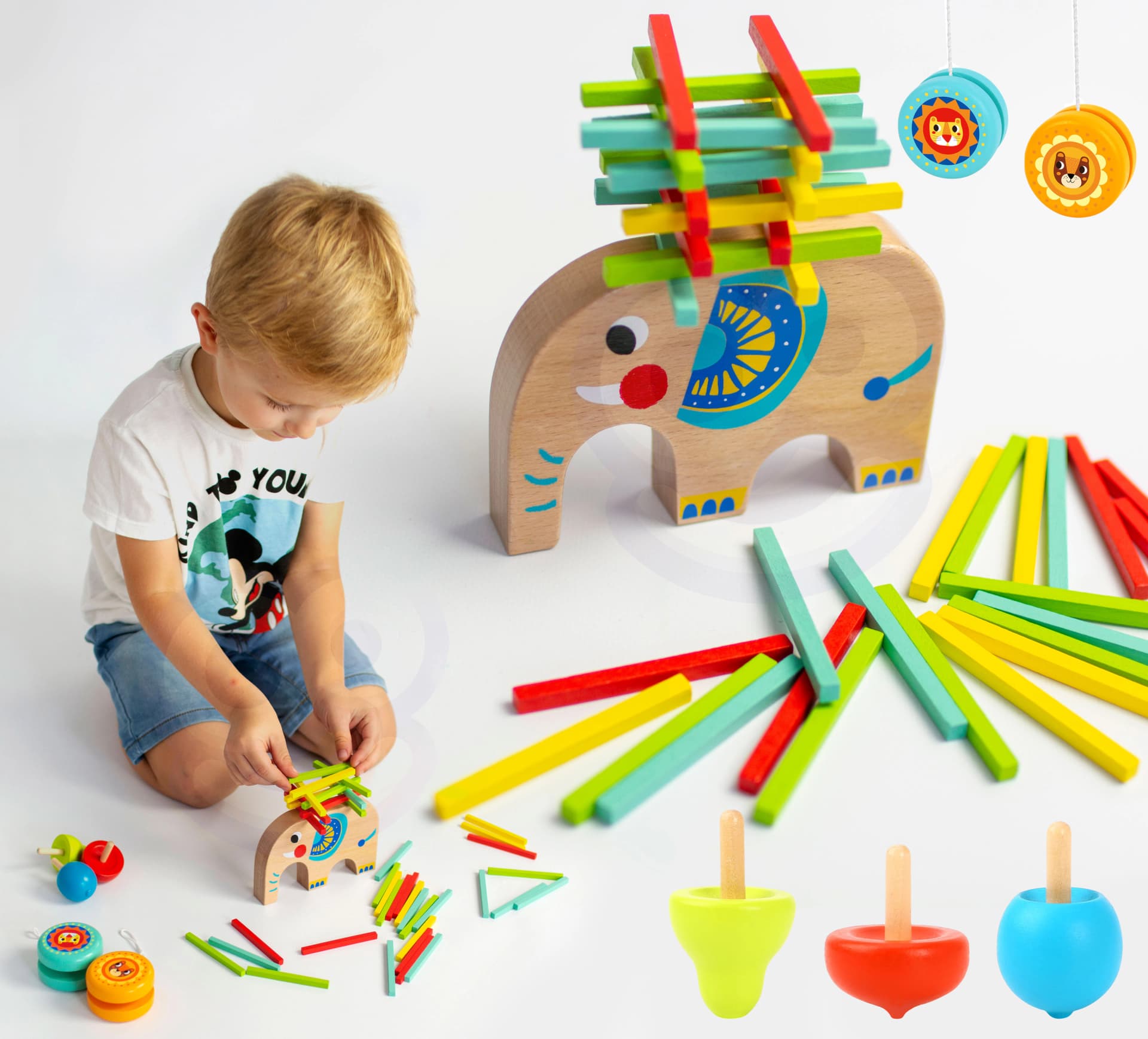 

TOOKY TOY Zestaw Gier Zręcznościowych Bierki Bączek JoJo Słonik 46 el.