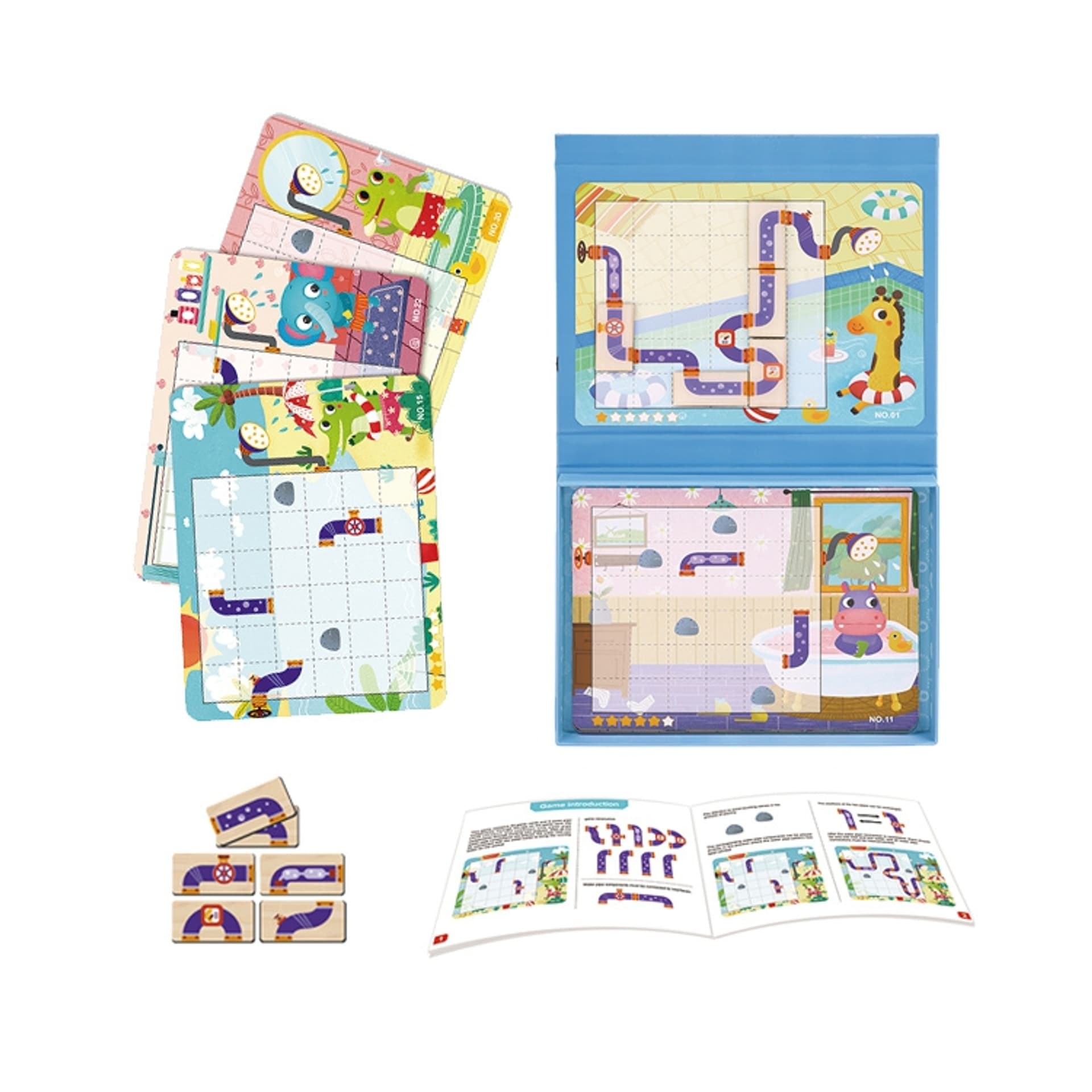 

TOOKY TOY Gra Logiczna Tablica Magnetyczna Układanka Puzzle dla Dzieci 40 el.