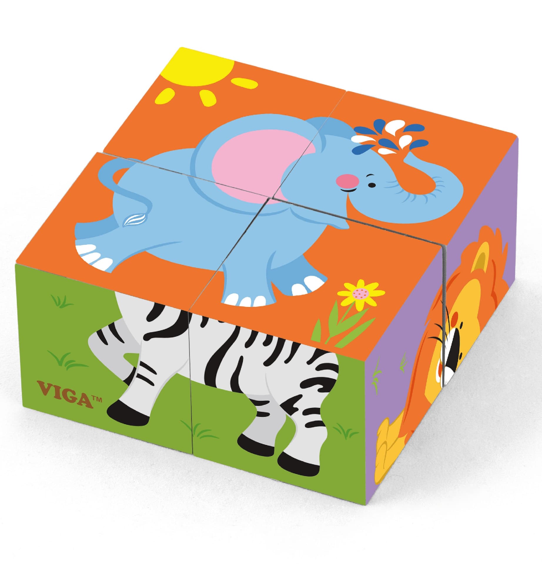 

Viga 50836 Kostki puzzle - zoo